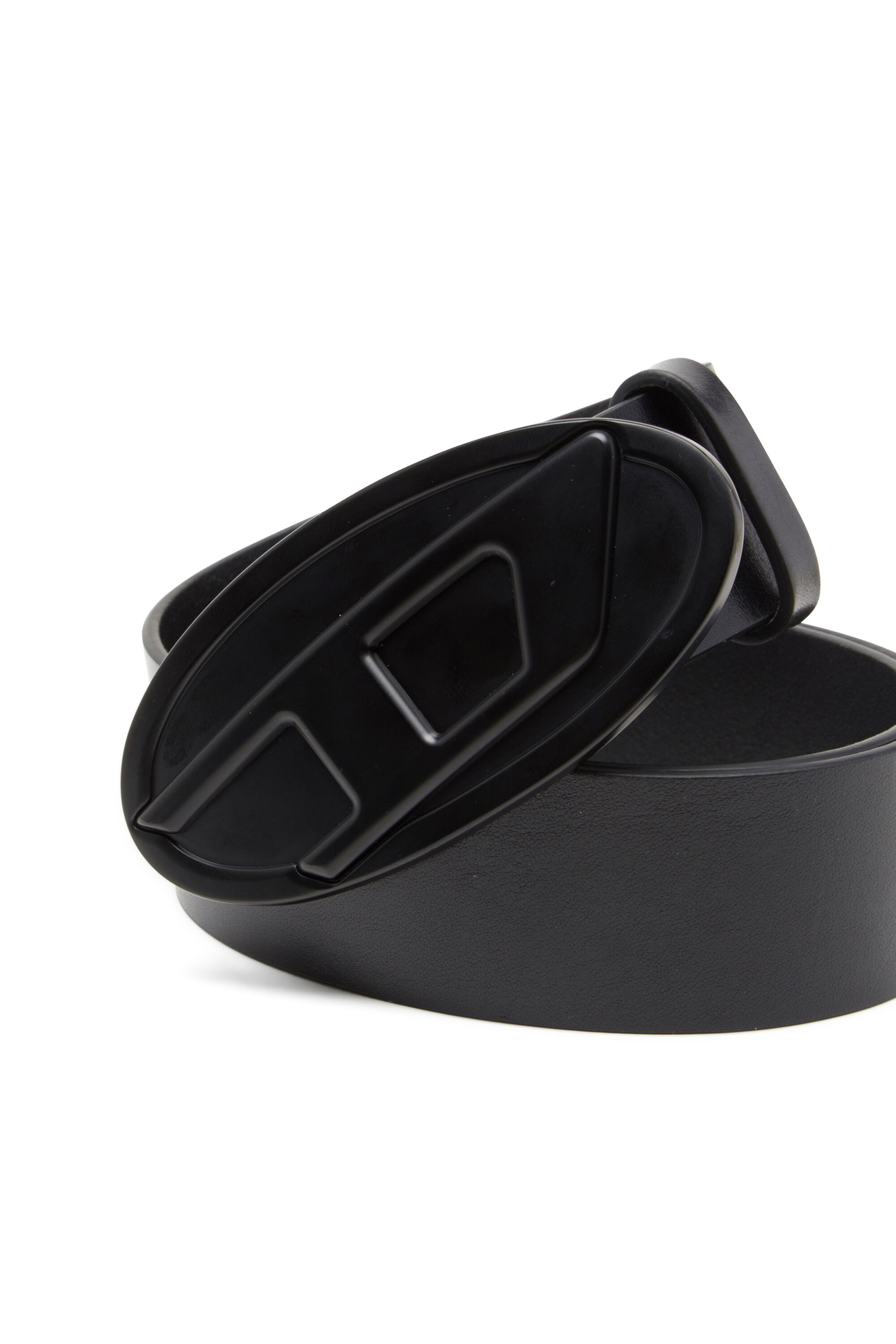 Diesel - B-1DR 2.0, Cintura 4cm in pelle con placca Oval D Donna in Nero - 3
