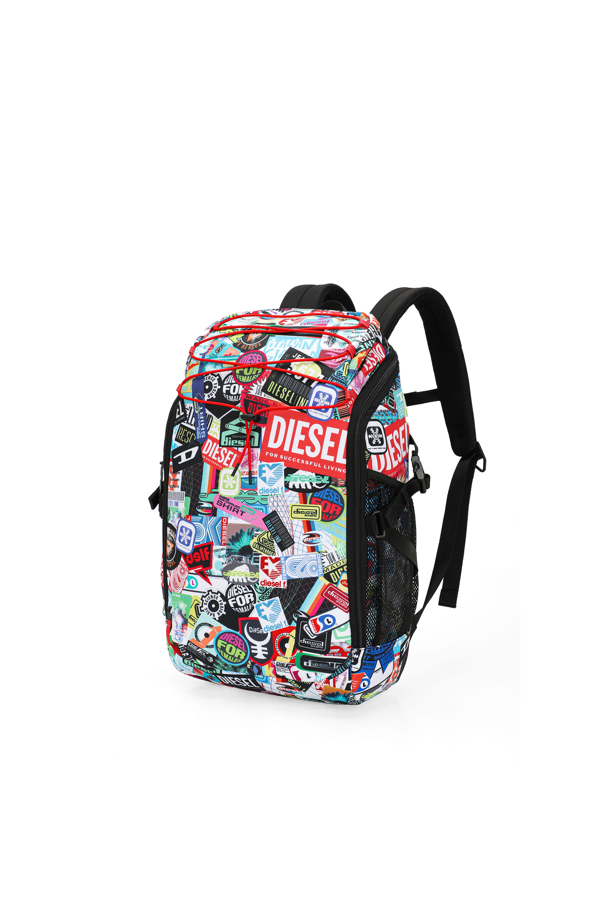 Diesel - DIESEL PC PRINTED BACKPACK-STICKERS- DSB, Unisex Multifunktionaler Rucksack mit Aufklebern in Bunt - 5