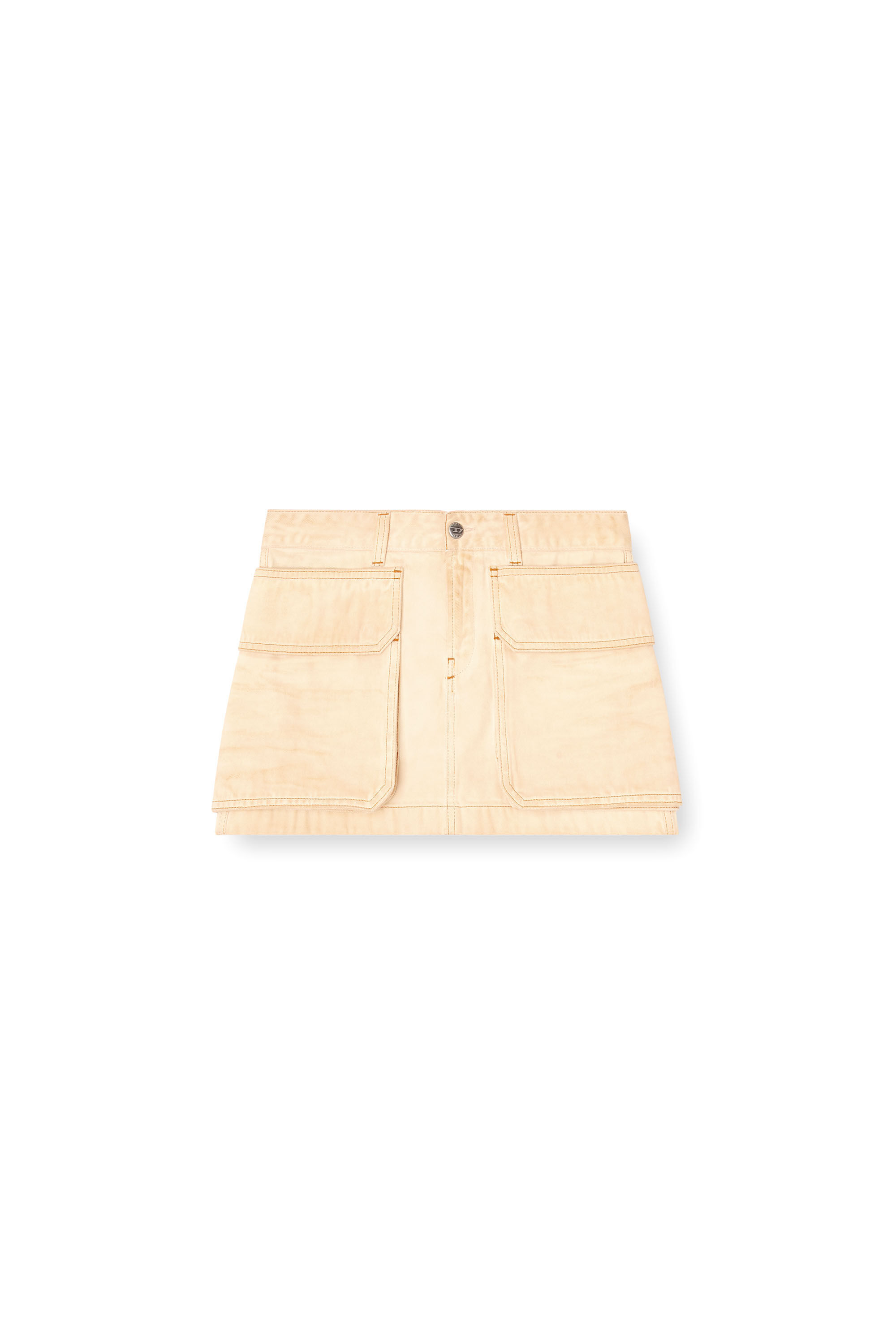Diesel - DE-TON, Minigonna in denim batavia Donna in Beige - 2