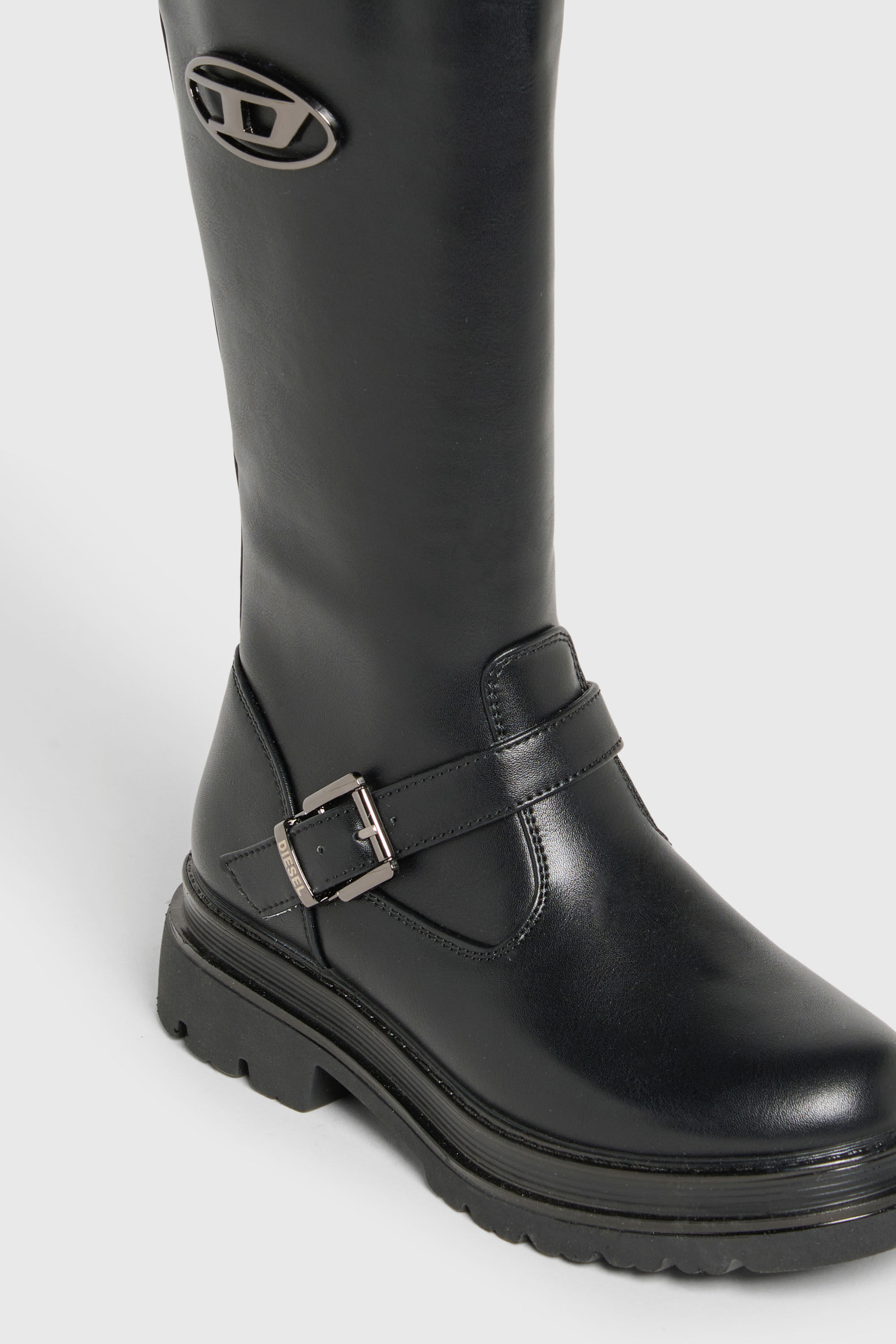 Diesel - D-KRILTY, Unisex D-Krilty - Hohe Stiefel mit Schnallendetail in Schwarz - 4