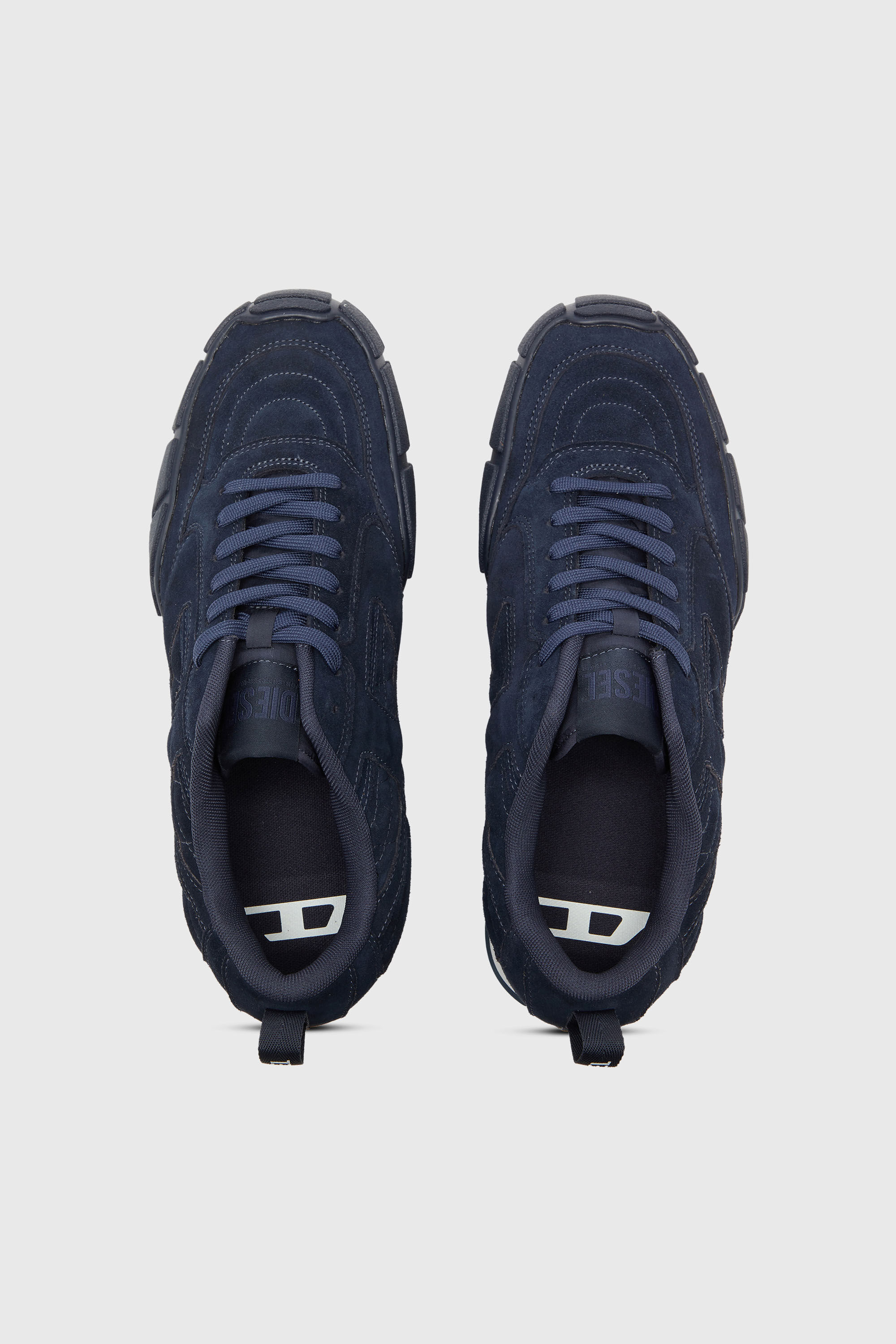 Diesel - S-PAGODHA LOW, S-Pagodha-Sneaker in suede trapuntato Uomo in Blu - 4