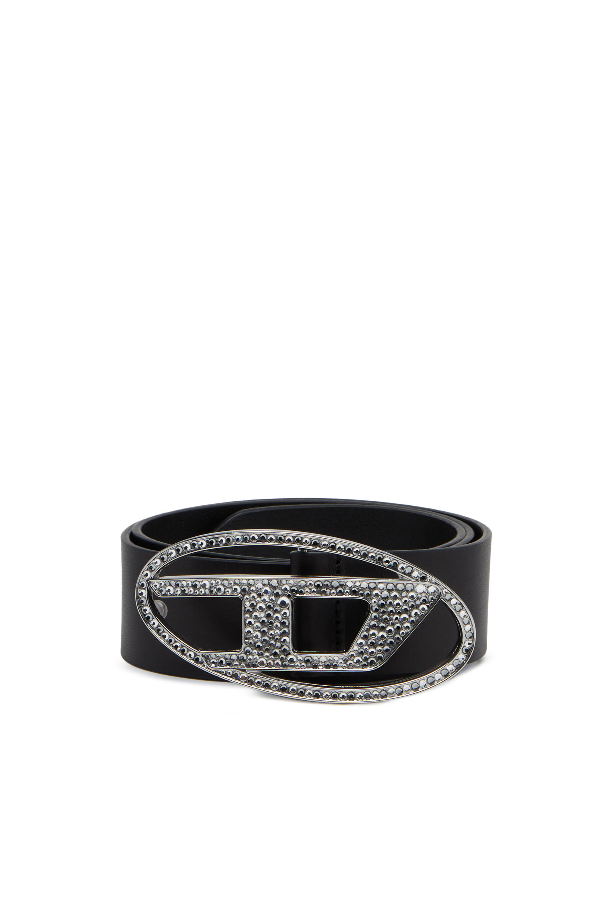 Ceinture en cuir orn e de strass Femme B 1DR STRASS Diesel