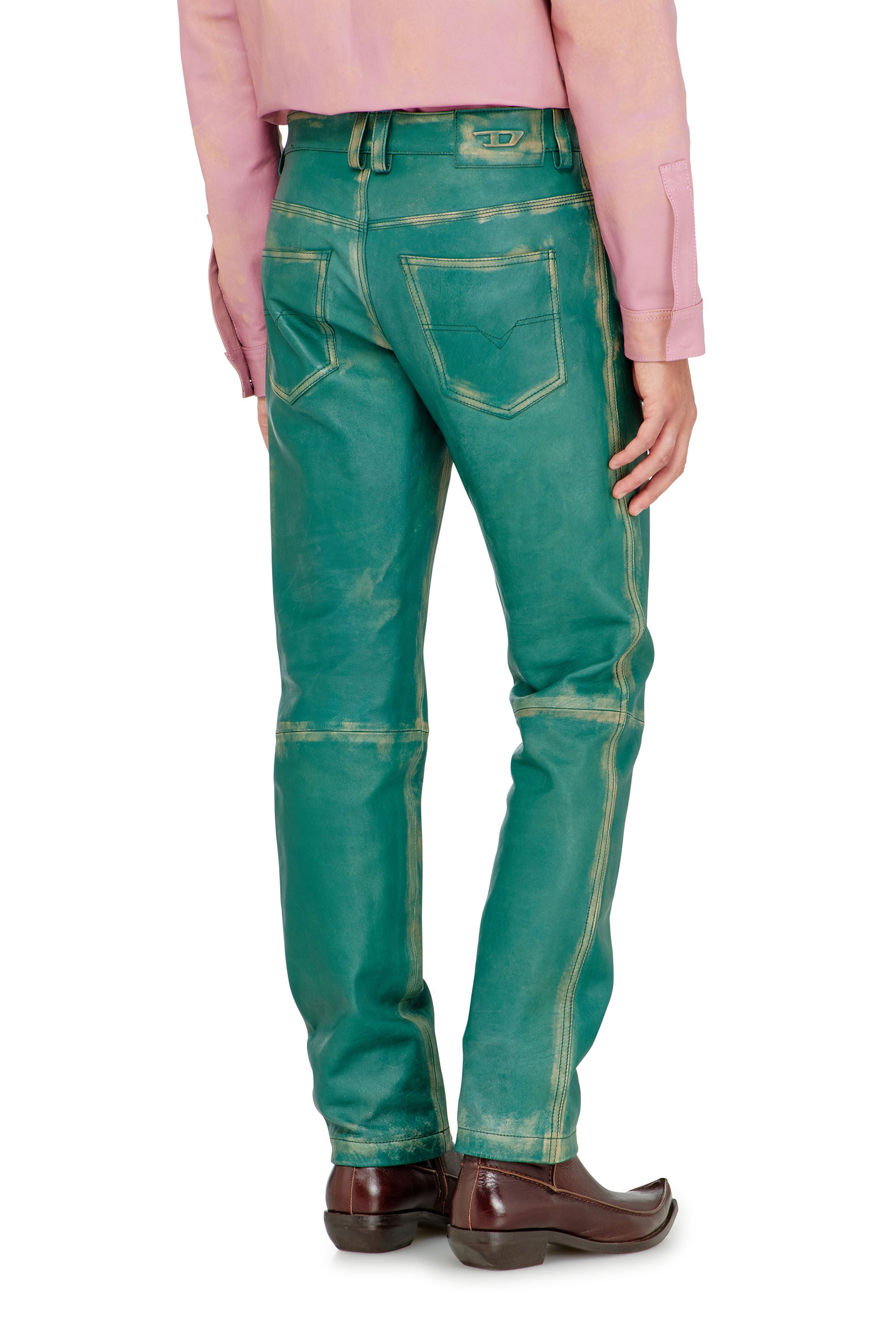 Diesel - P-OCKET, Pantaloni in pelle lavorata Uomo in ToBeDefined - 3