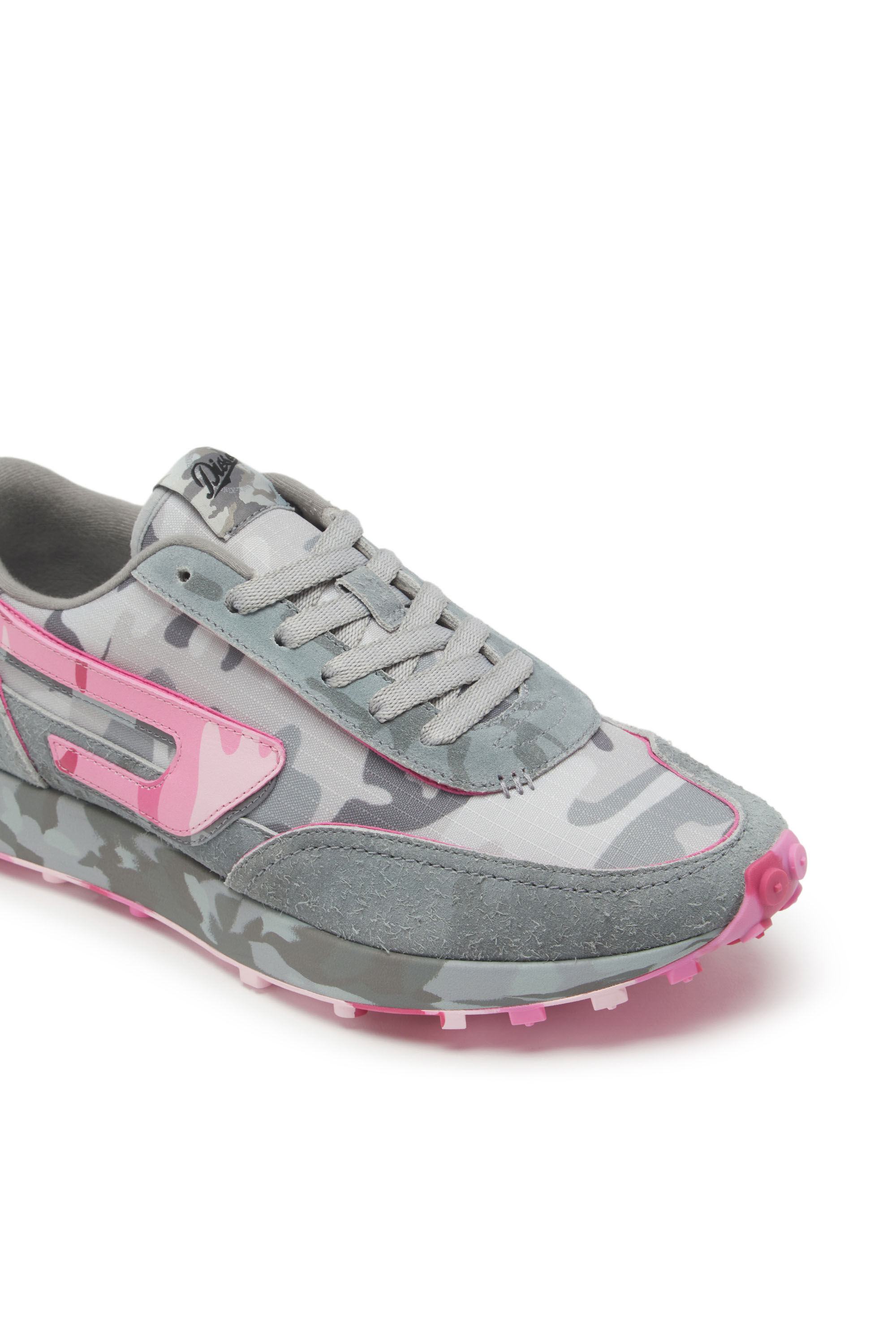 Diesel - S-RACER LC W, Damen S-Racer Lc W - Low Top-Sneakers mit Camouflage-Print in Grau/Rosa - 6