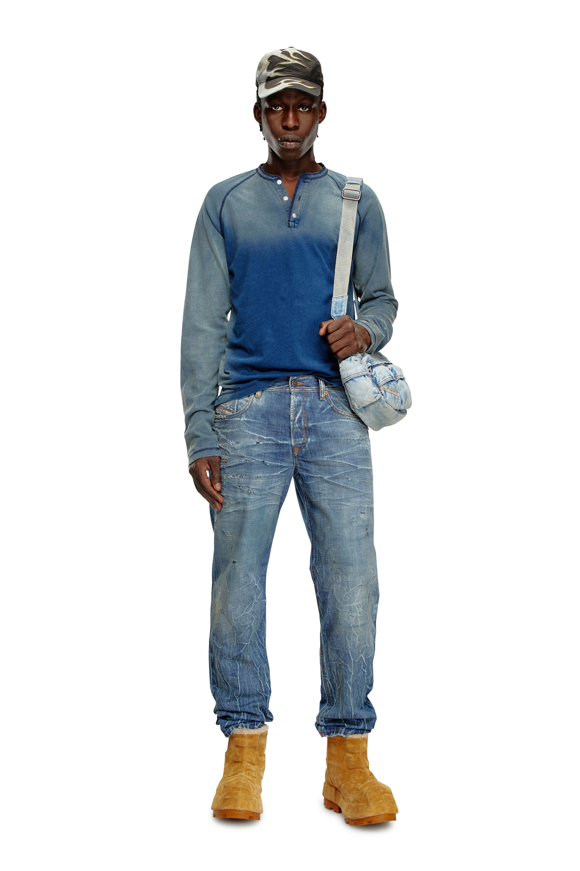 Diesel - Uomo Tapered Jeans 2023 D-Finitive 09K37, Blu medio - Image 1