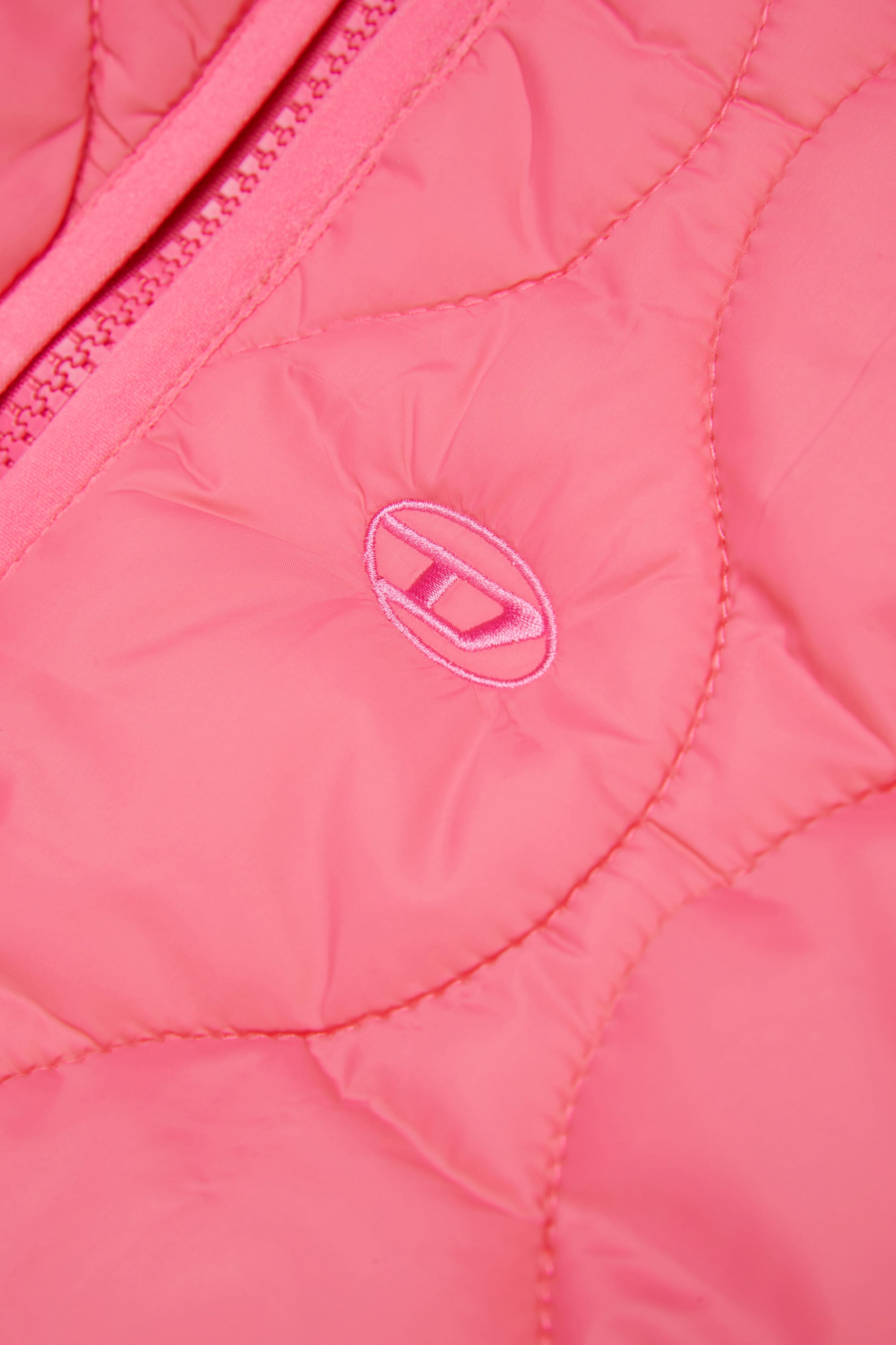 Diesel - JPOP, Damen Steppjacke aus gestepptem Nylon in Rosa - 4