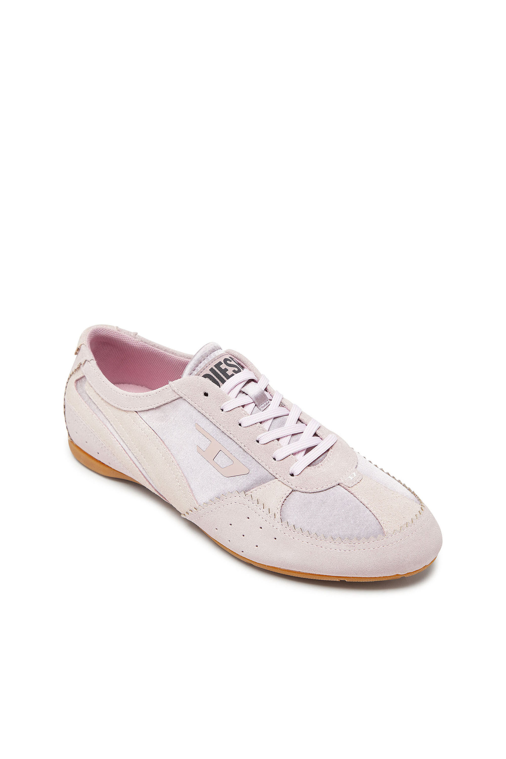 Diesel - D-MILE LOW II W, Woman's D-Mile-Flat sneakers with suede overlays in Pink - 6