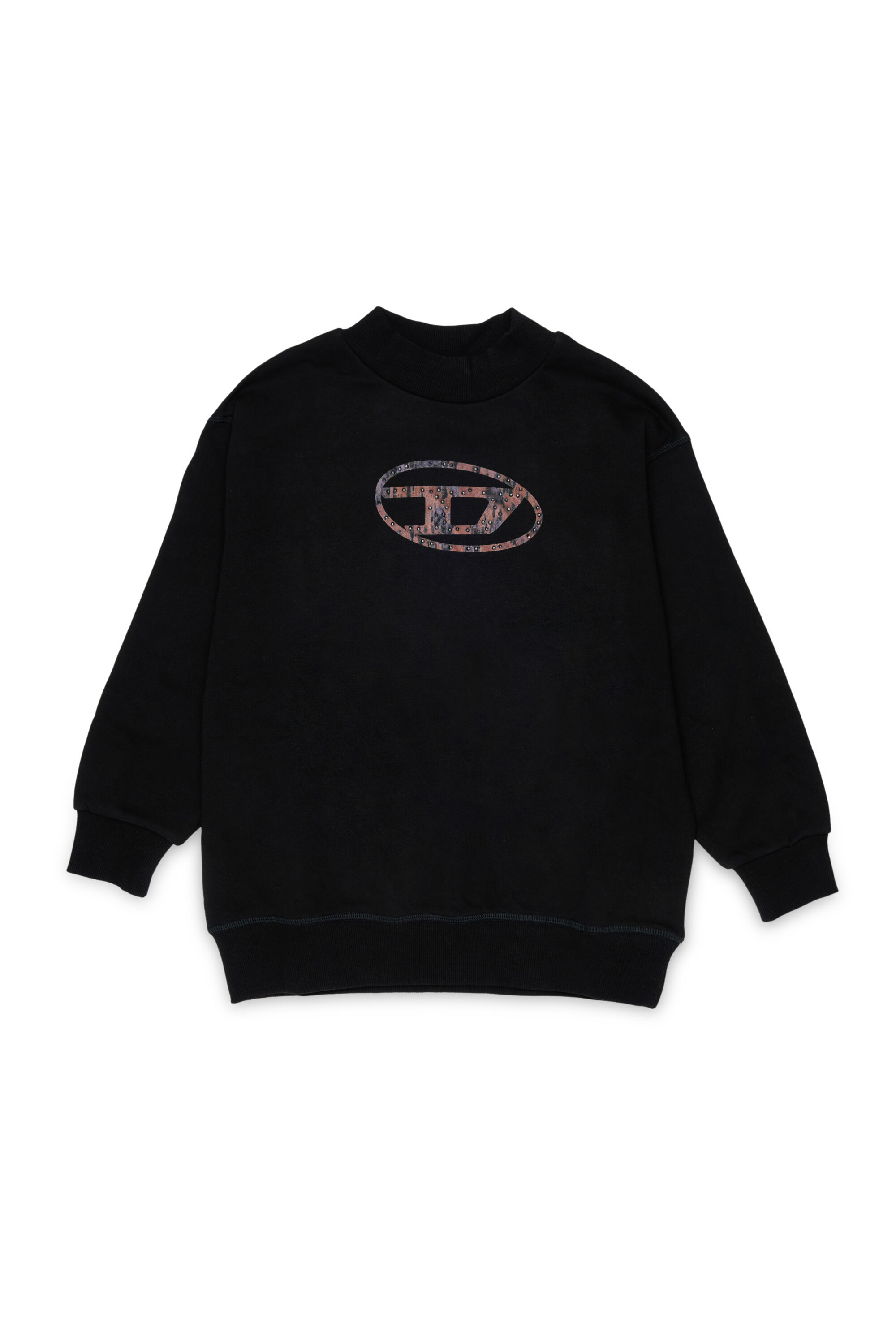 Diesel - SDOLSY, Damen Baumwoll-Sweatshirt mit Frontlogo in Schwarz - 1