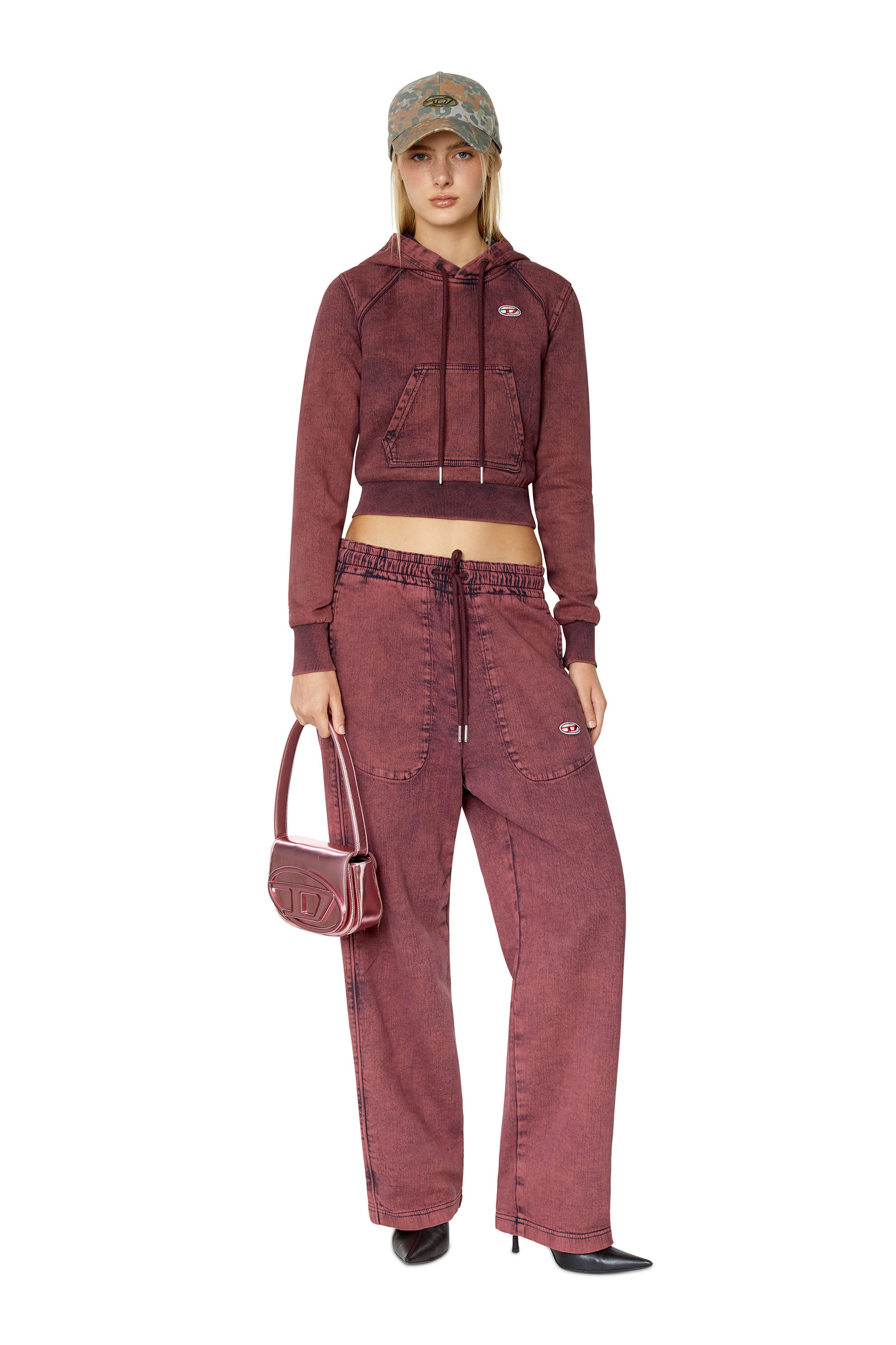 Diesel - D-ANGY TRACK DENIM HOODIE,  - Image 1