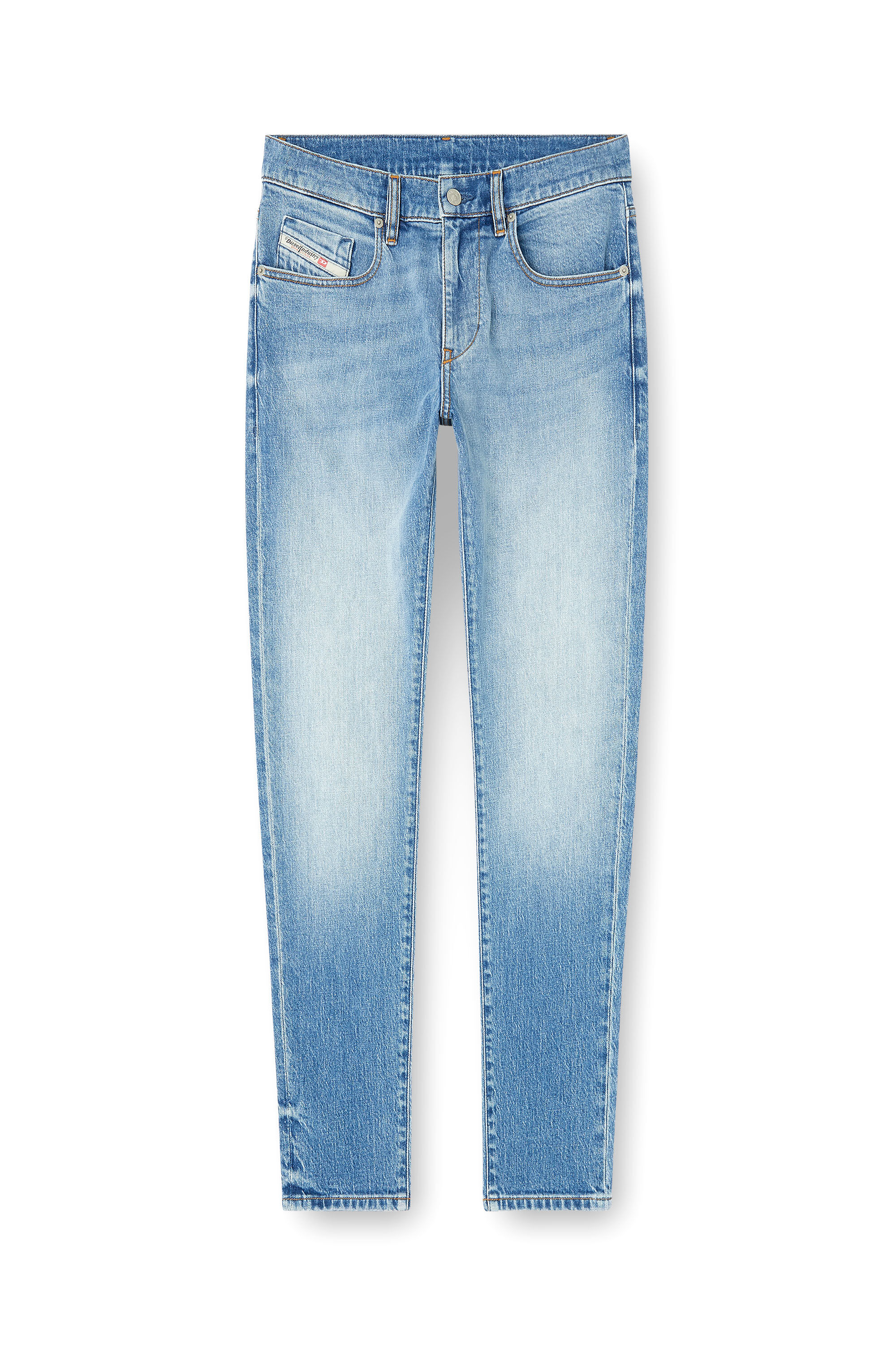 Diesel - Slim Jeans 2019 D-Strukt 0ADBK Uomo, Blu Chiaro - Image 2