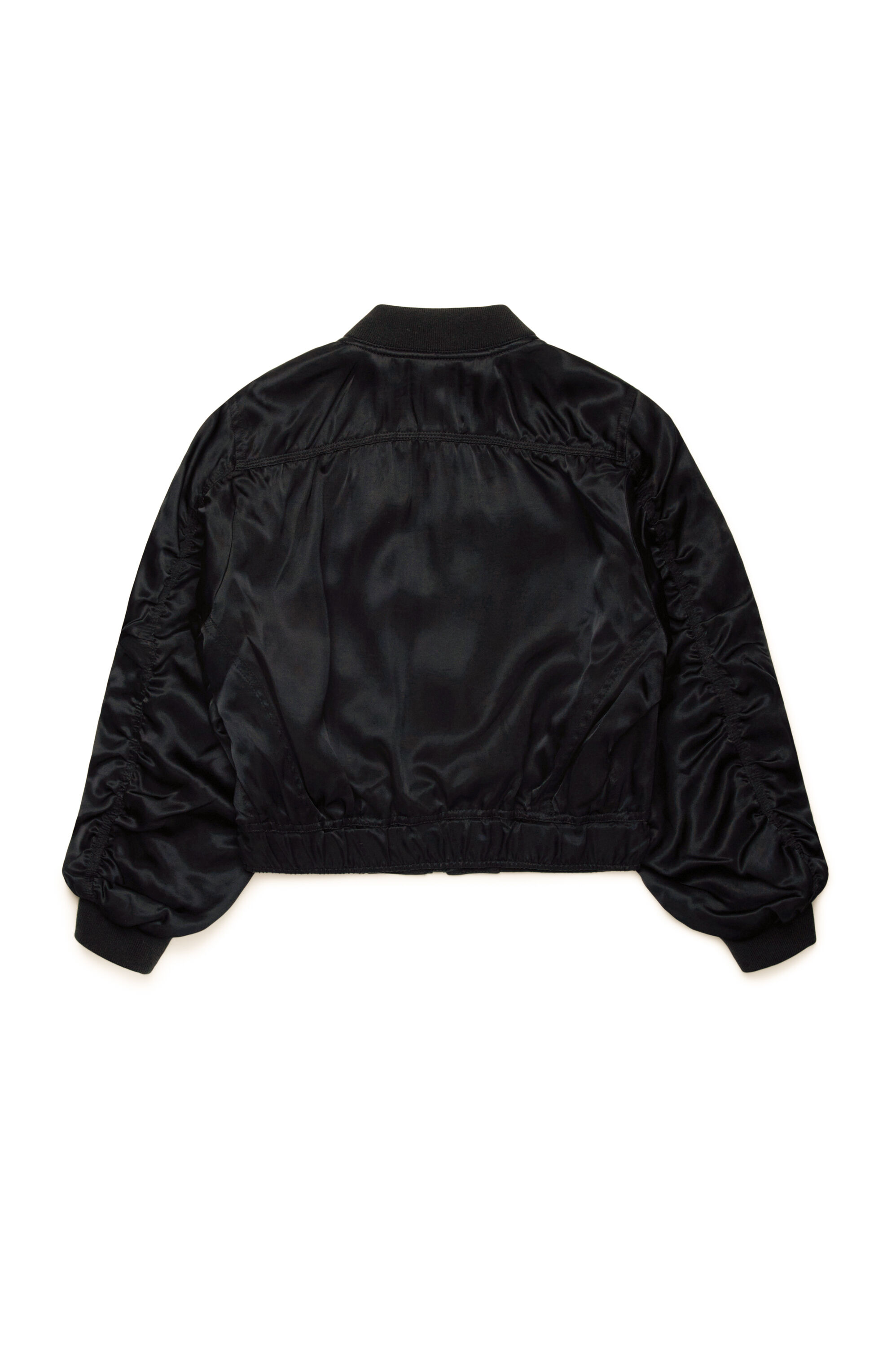 Diesel - JGKHLO, Damen Bomberjacke aus Satin mit Cargotaschen in Schwarz - 2