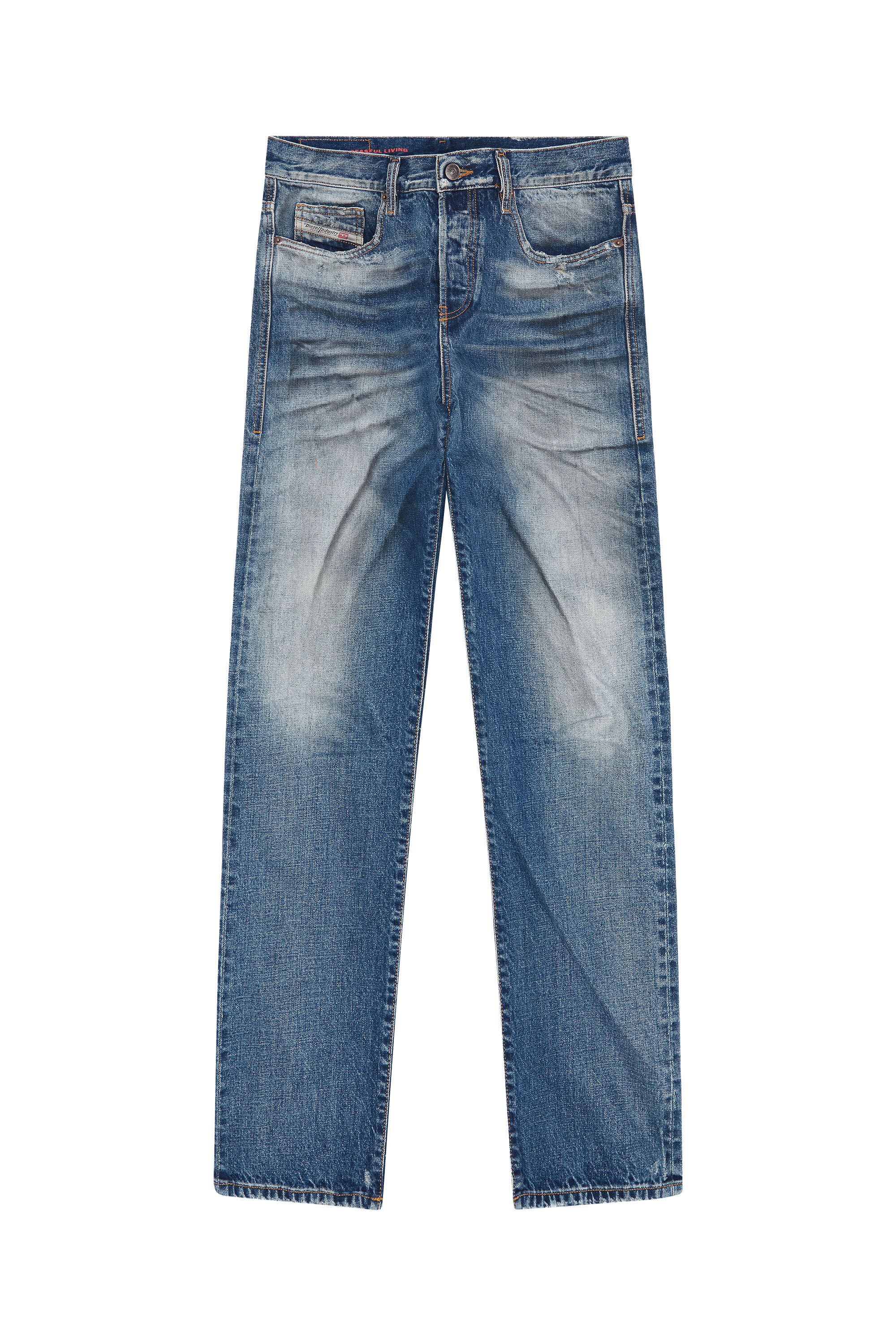 Diesel - 2020 D-VIKER 007D1 Straight Jeans, Bleu moyen - Image 2