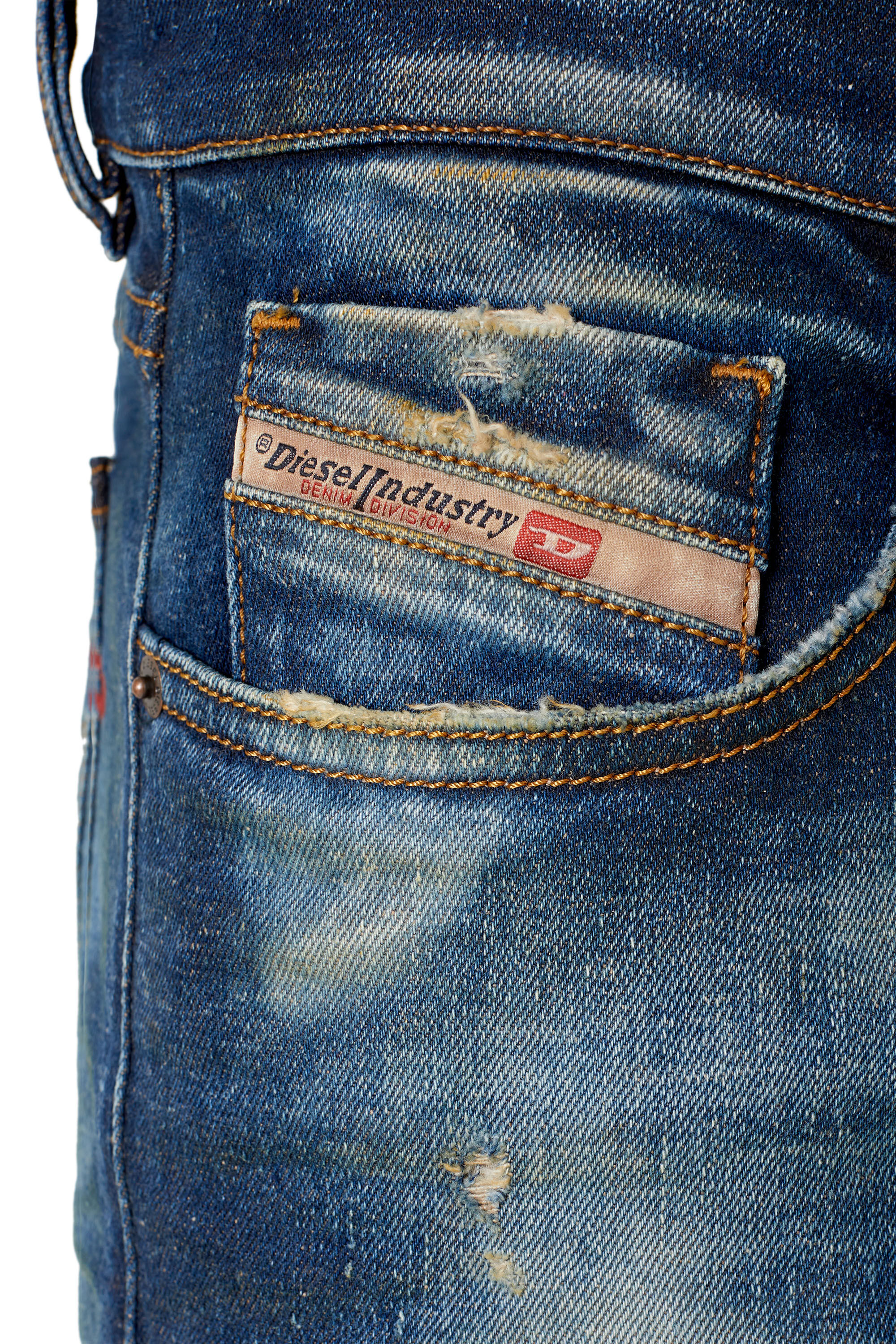 Diesel - Slim Jeans 2019 D-Strukt 09E64, Blu Scuro - Image 6
