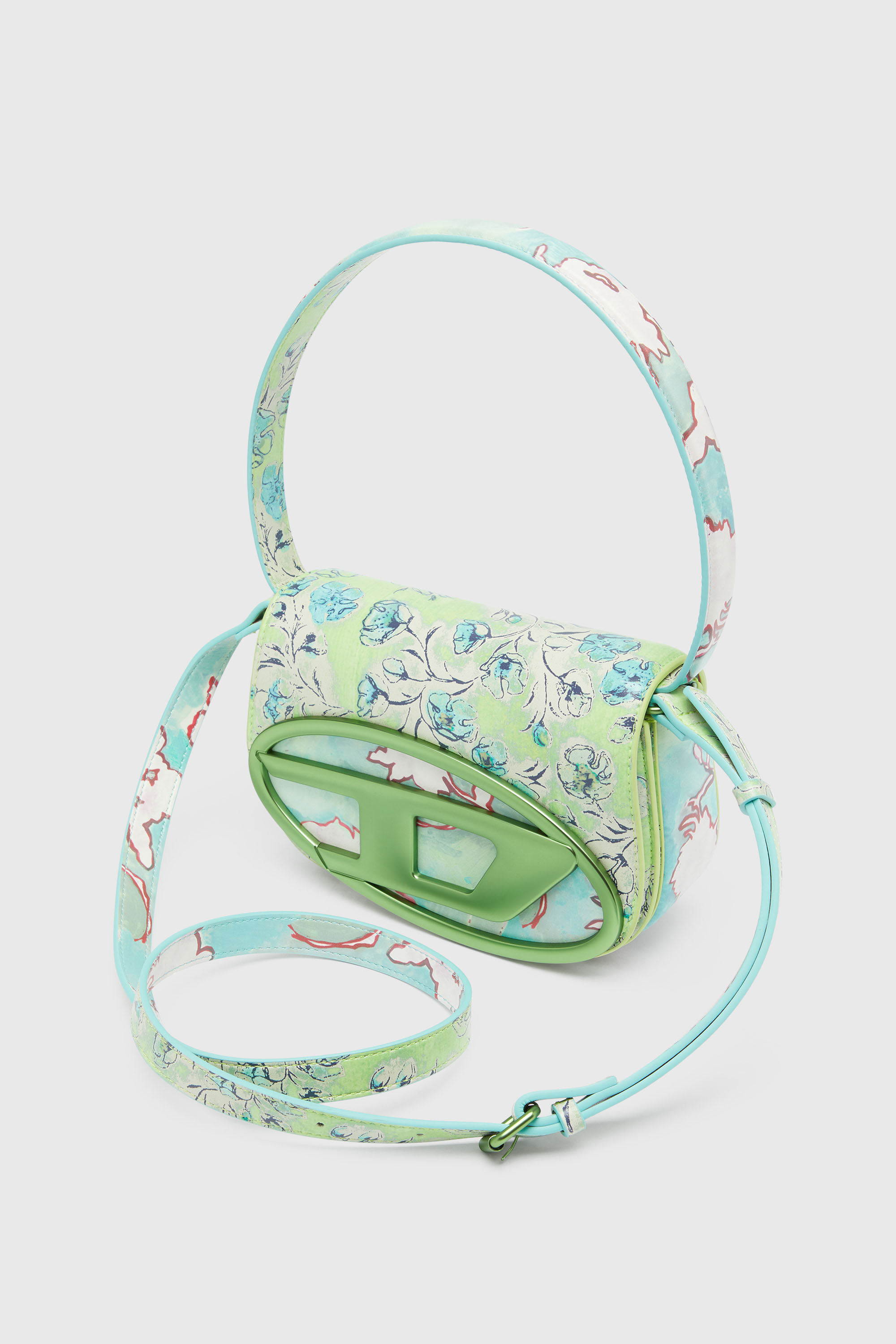 Diesel - 1DR, 1DR-Borsa iconica con stampa floreale Donna in Verde - 5