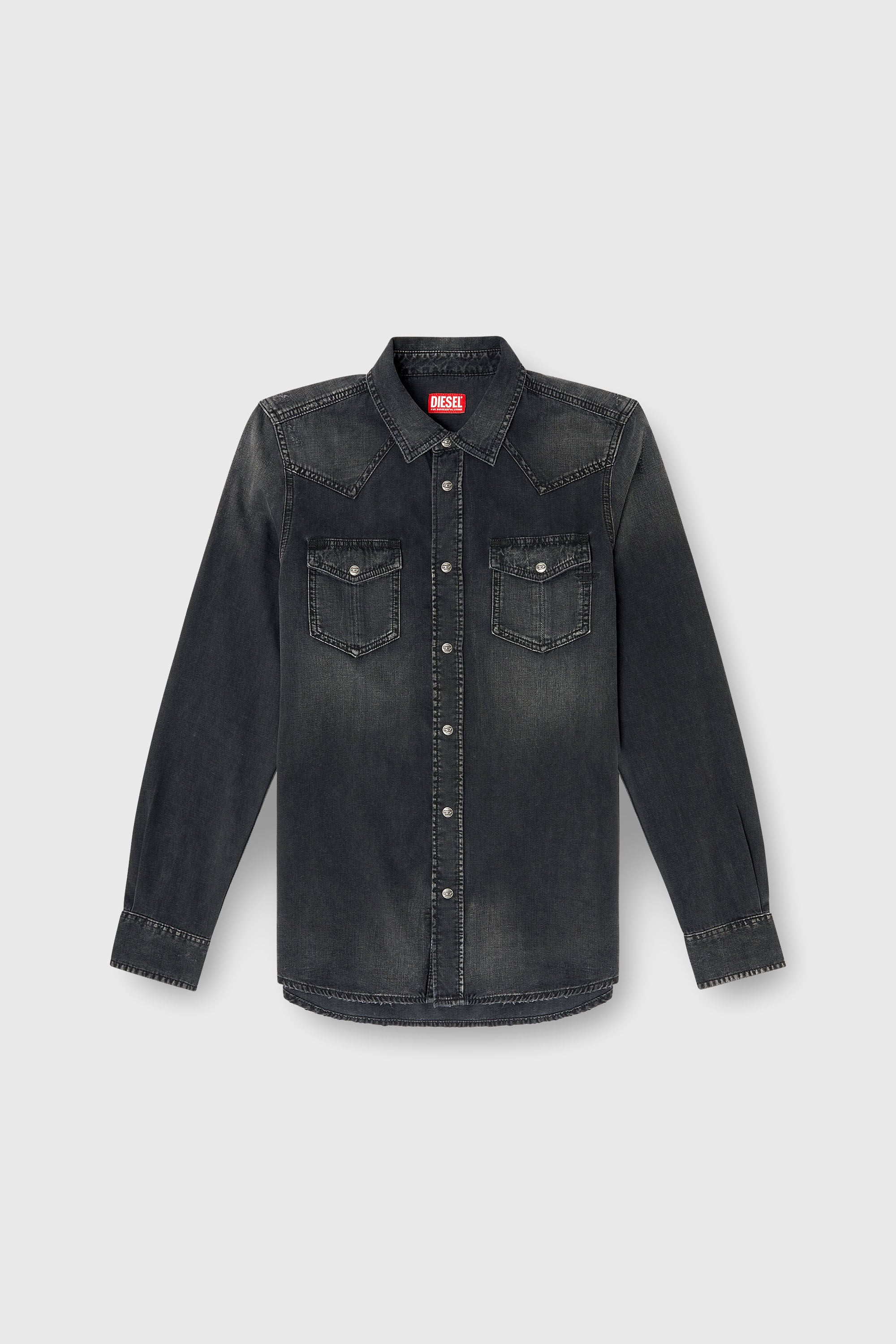 Diesel - D-VEGA, Overshirt in denim Uomo in Nero - 2