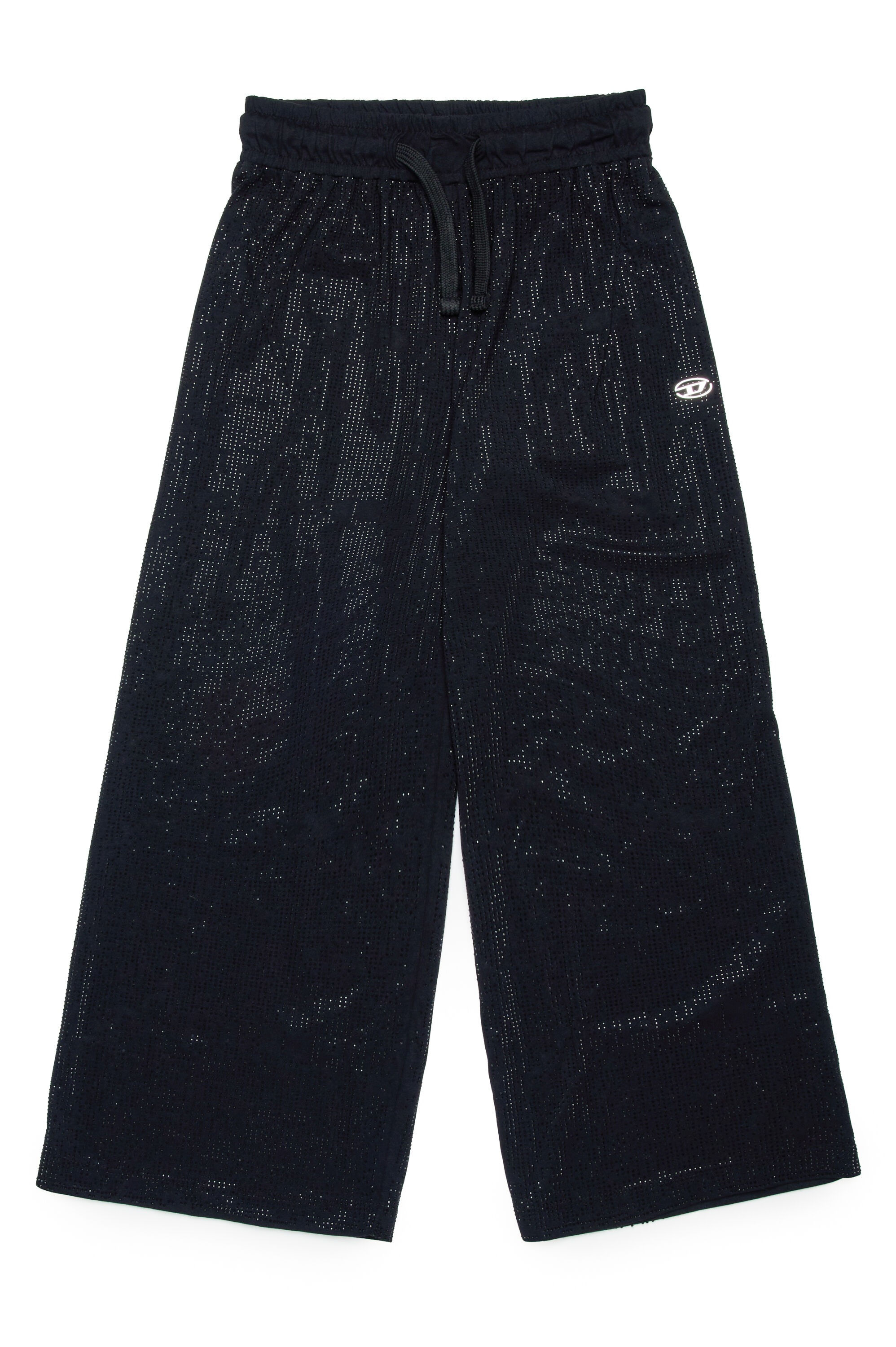 Diesel - PSTRASSTUDS, Femme Pantalon en coton avec micro-strass in Noir - Image 1