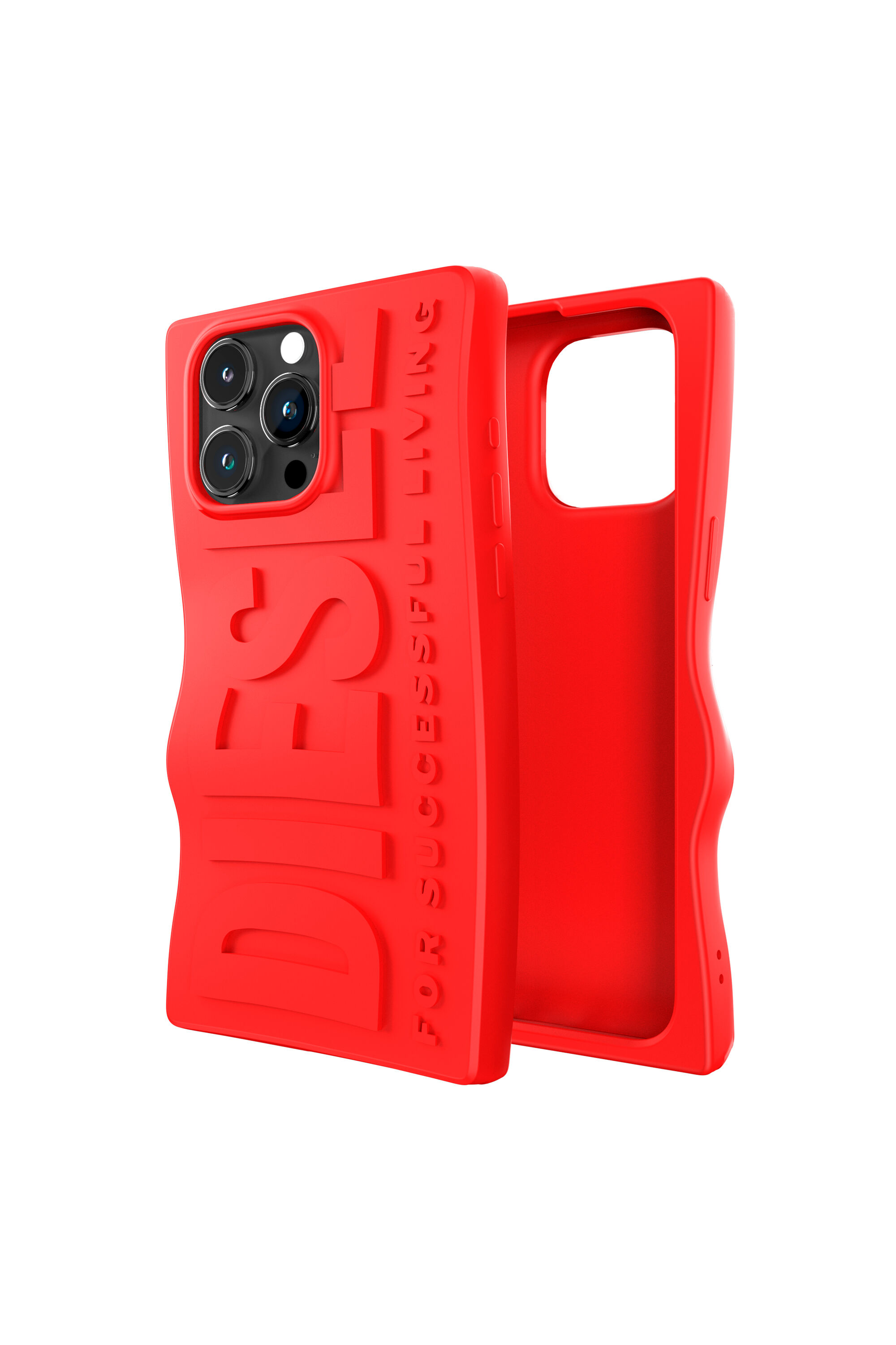 Diesel - 54119 MOULDED CASE, Unisex Cover D By iP15 Pro Max in Rosso - Image 1