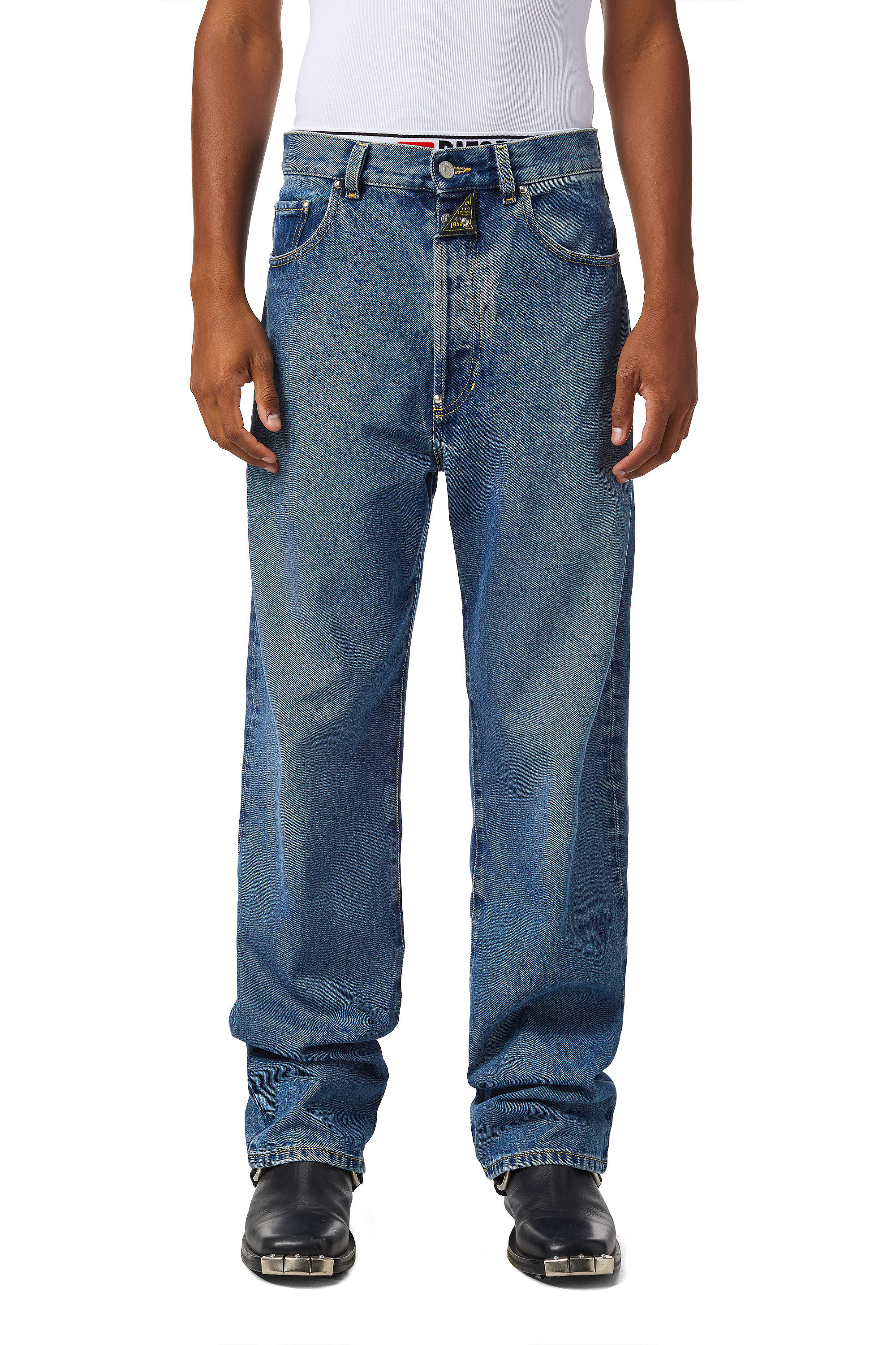 Diesel - DXD-2P2 0EHAQ Straight Jeans, Bleu moyen - Image 3