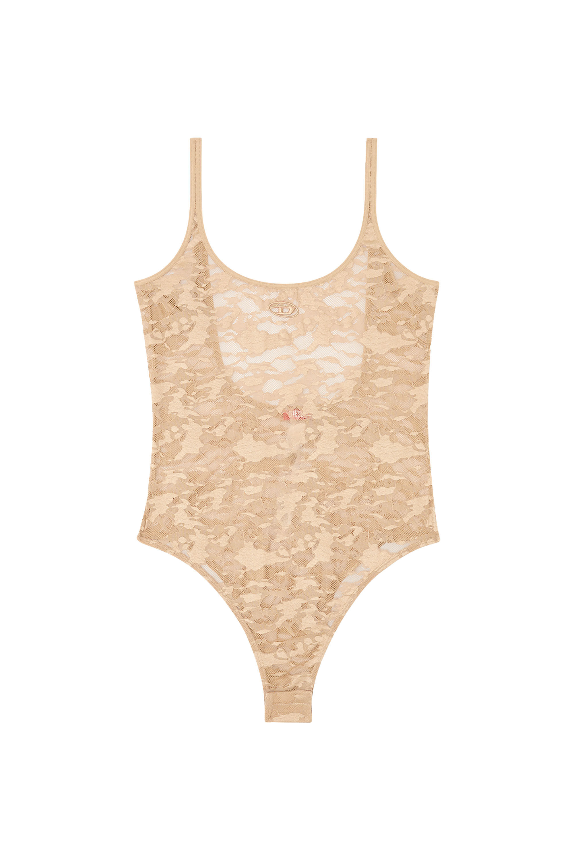 Diesel - MEGAN-UTLT, Body in pizzo camouflage con ricamo Oval D Donna in Marrone - 2