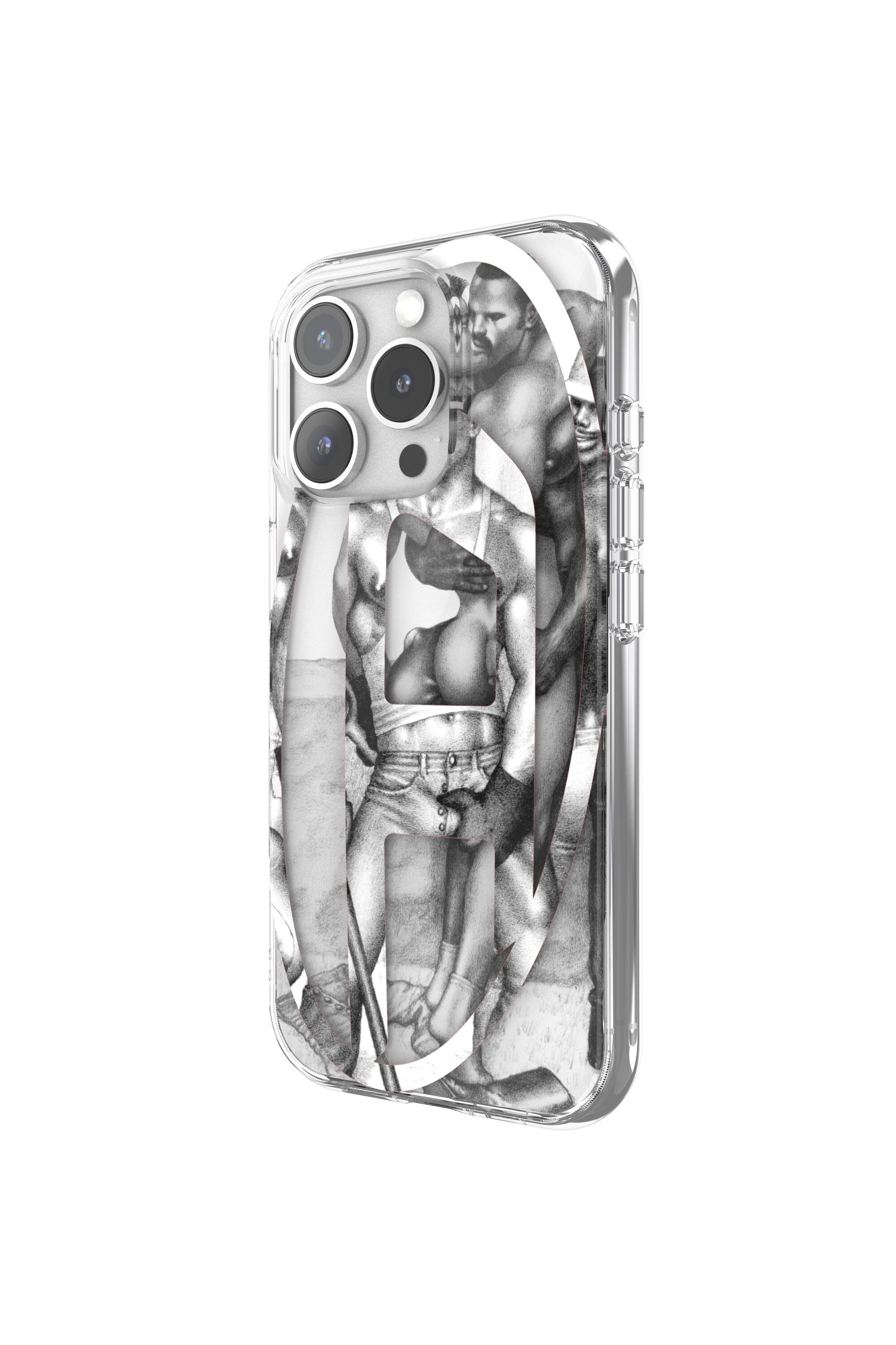 Diesel - 60388 DIESEL TOM OF FINLAND AOP CASE, Unisex ToFF Case iPhone 16 Pro in Grau - 2
