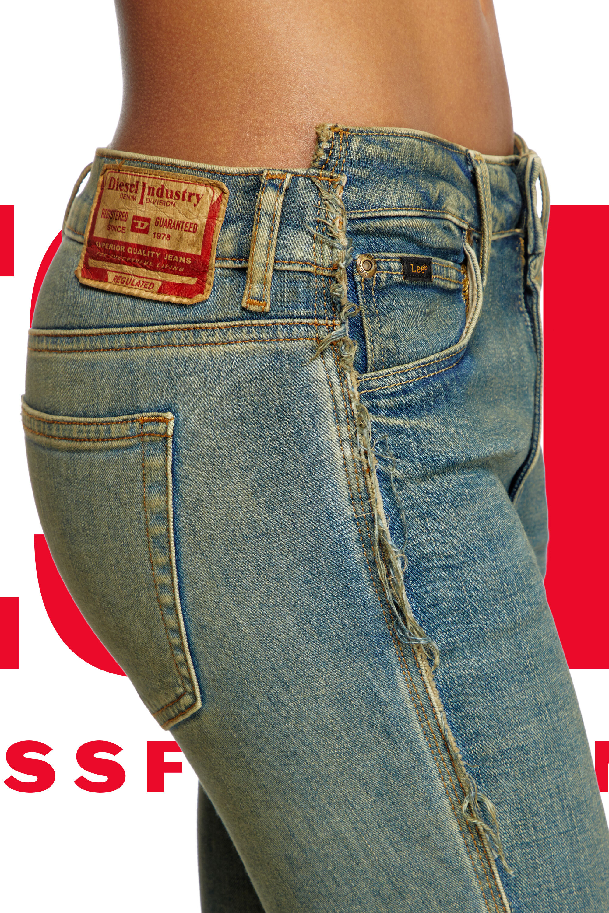 Diesel - Regular Jeans Dieseloves 02 09N01 Femme, Bleu Foncé - Image 2