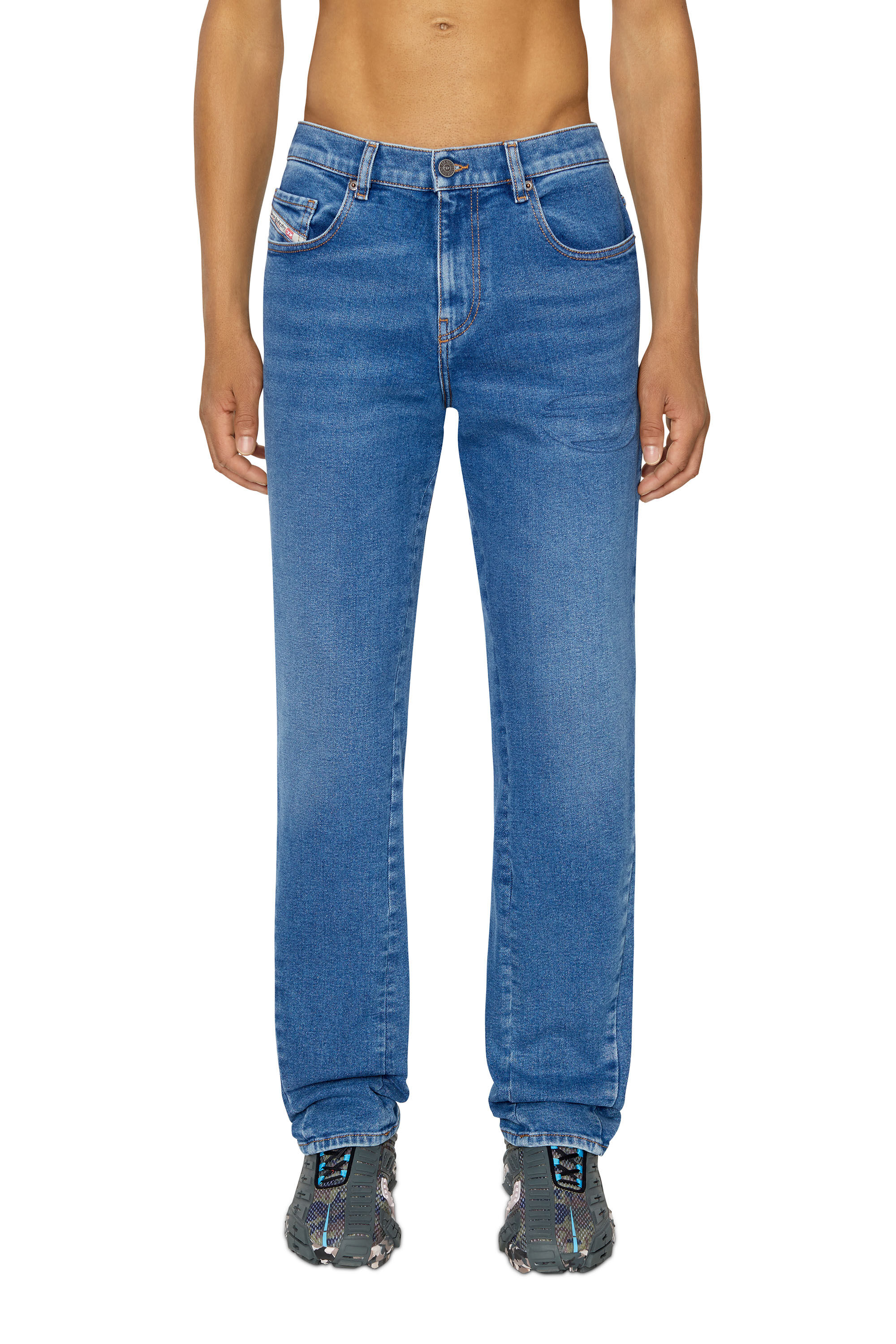 Diesel - 2021 D-Vocs 09E34 Bootcut Jeans, Mittelblau - Image 3