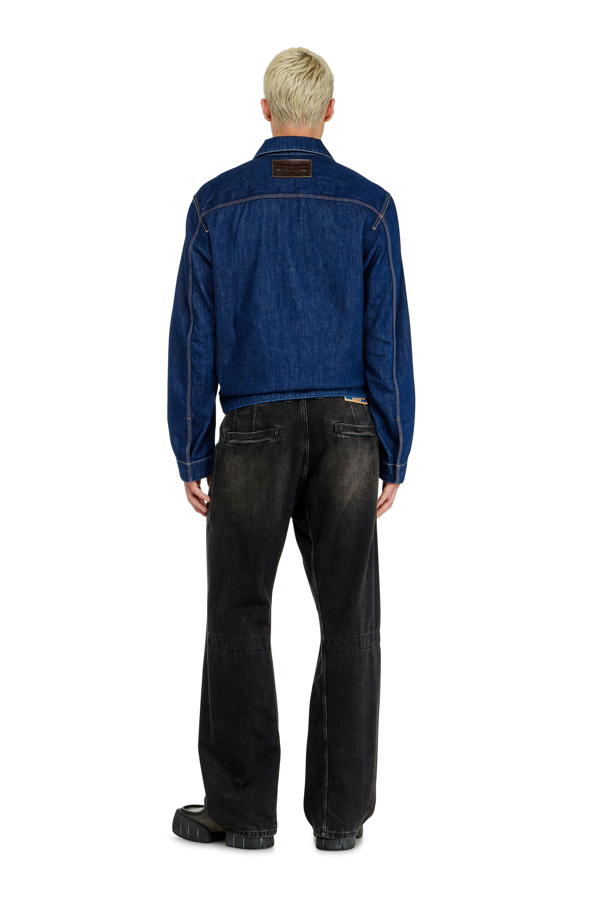 Diesel - Relaxed Jeans D-Zeta 09J96 Uomo, Nero/Grigio scuro - Image 3