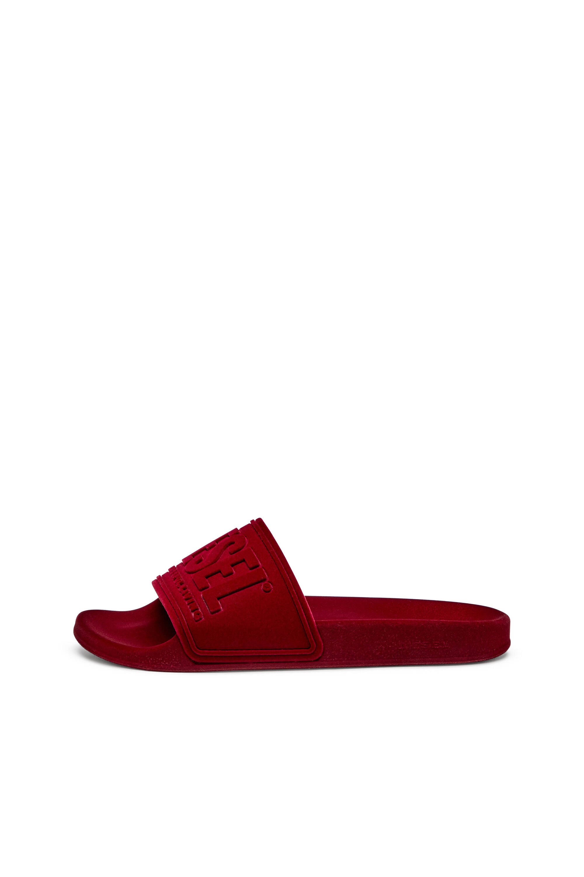 Diesel - SA-MAYEMI CC W, Sa-Mayemi-Ciabatte da piscina con effetto vellutato Donna in Rosso - 7