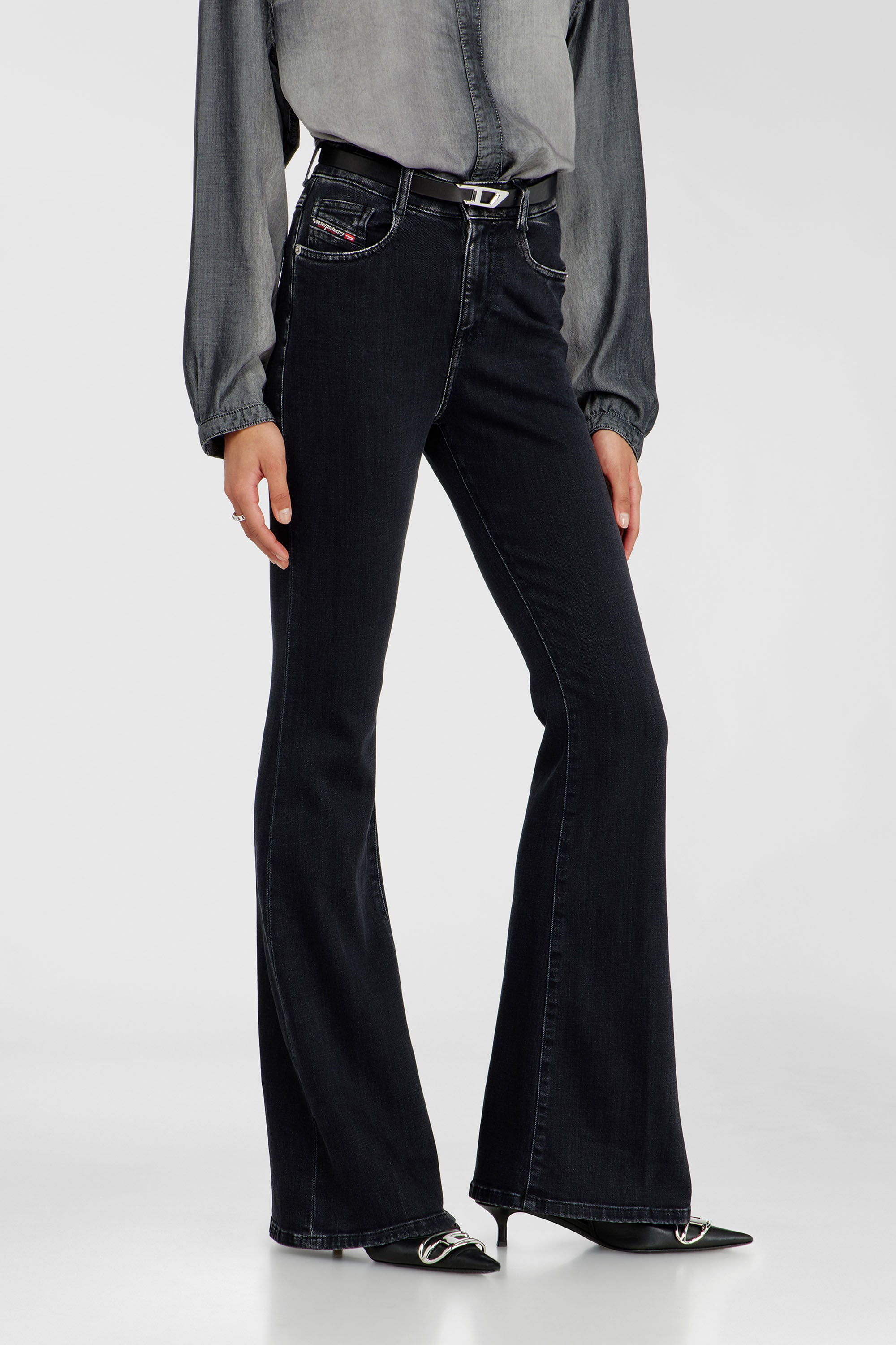 Diesel - Damen Bootcut Jeans 1973 D-Partt 09P75, Schwarz/Dunkelgrau - 7