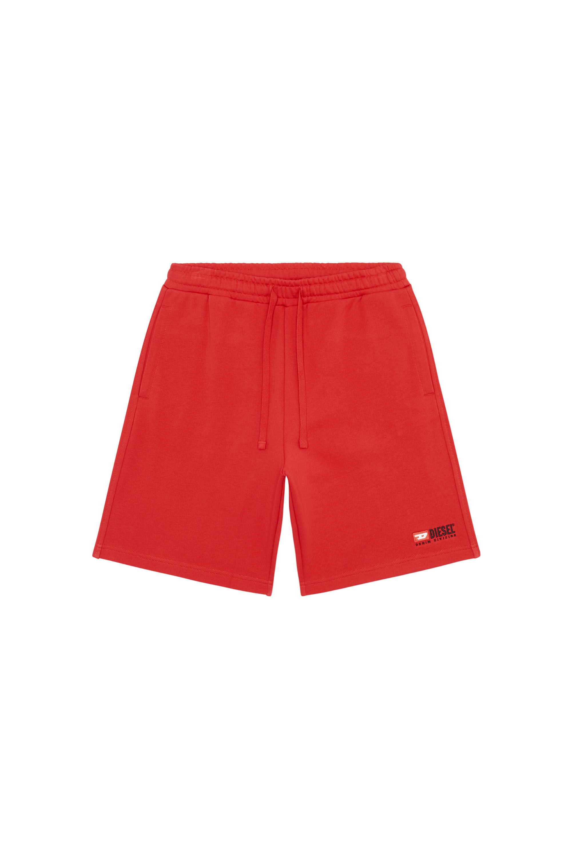 Diesel - P-CROWN-DIV, Herren Sweatshorts mit Logo-Stickerei in Rot - 2