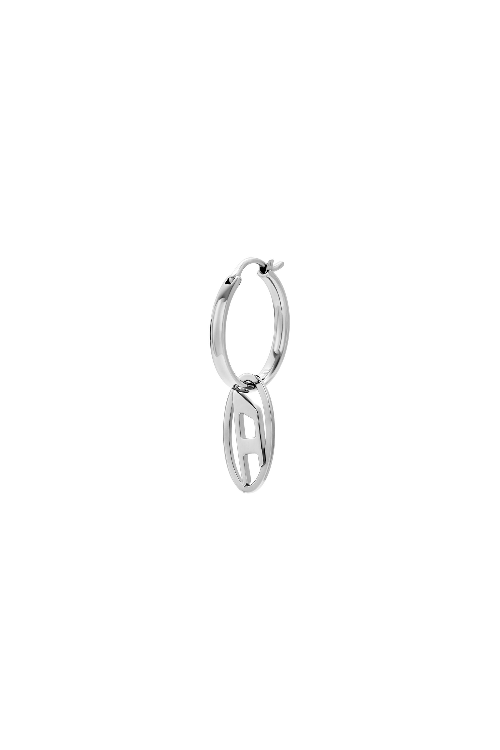 Diesel - DX1601040, Orecchino a cerchio in acciaio inossidabile Unisex in Argento - 1