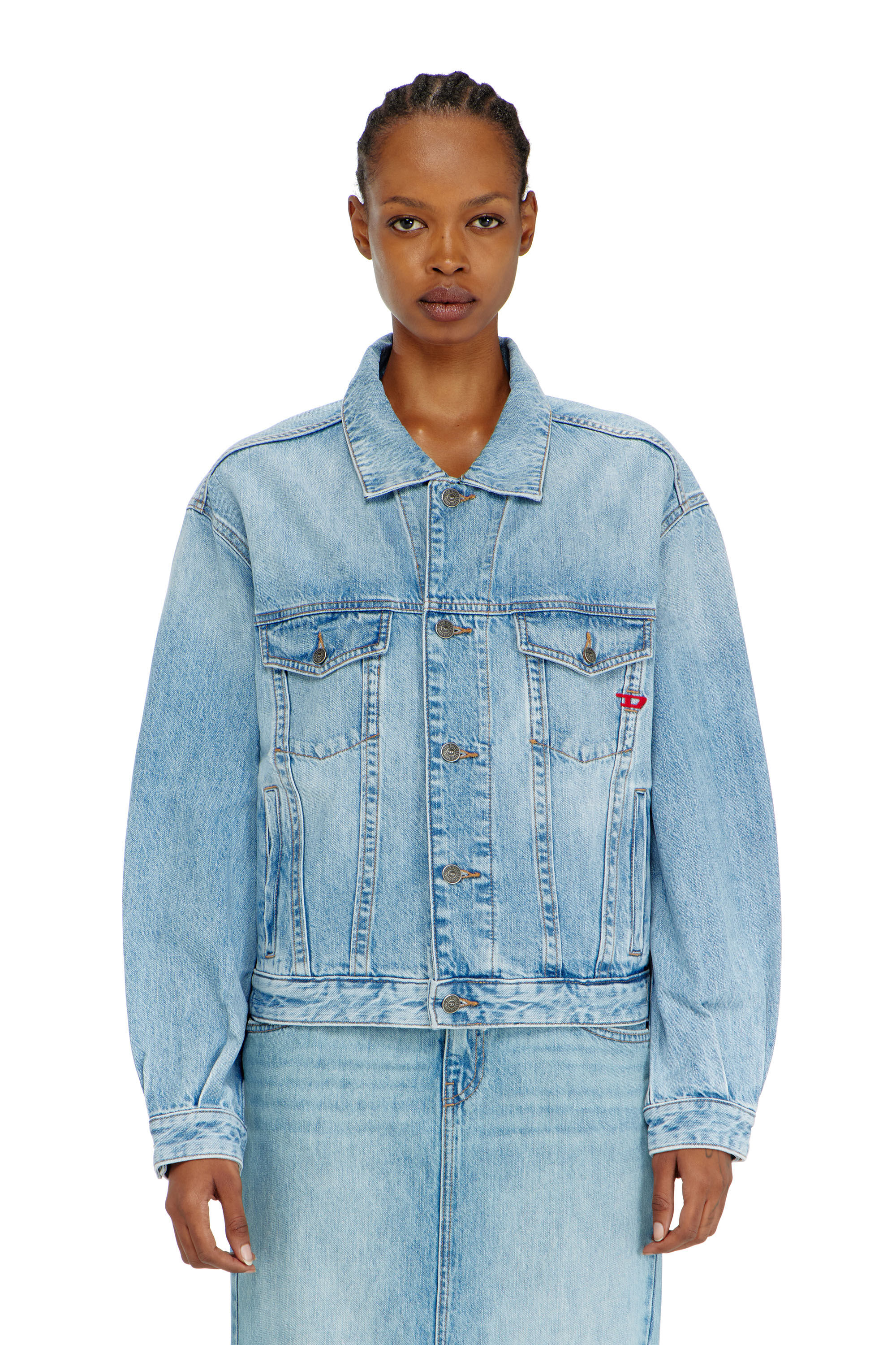 Diesel - D-RANGER, Giacca trucker in denim Unisex in Blu - 6