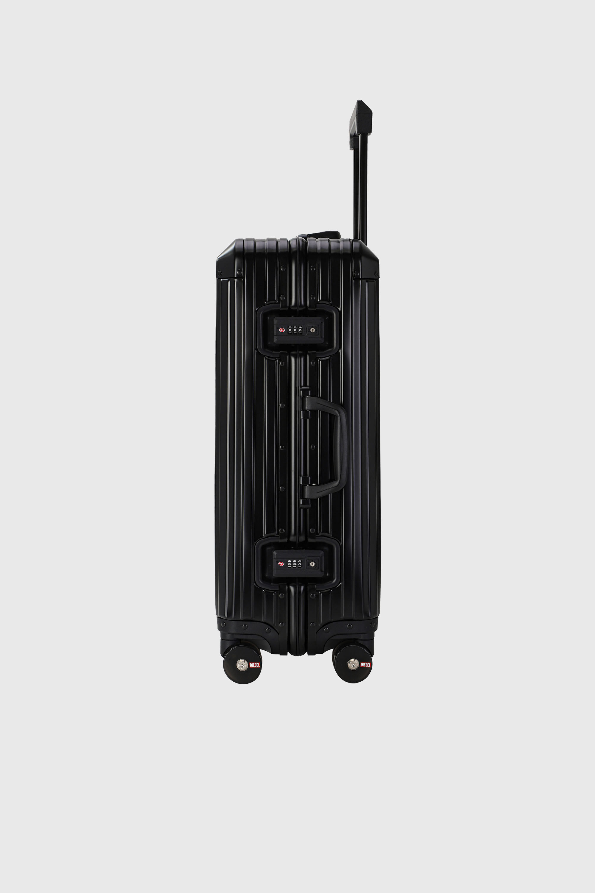 Diesel - DIESEL ALUMINUM TROLLEY- DSL002, Valigia in alluminio taglia M Unisex in Nero - 4