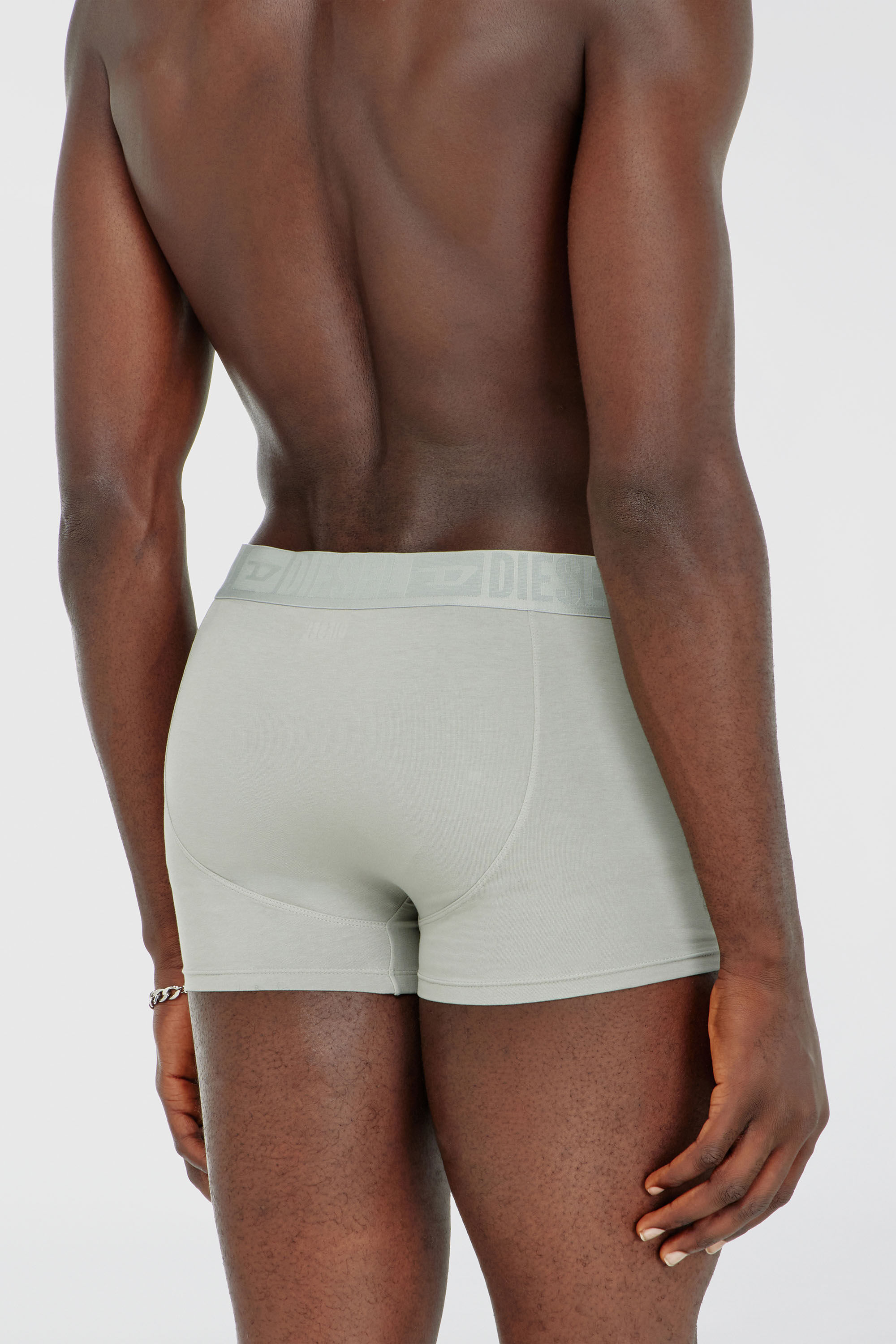 Diesel - MIKE-D-CORE-3PACK, Lot de trois boxers en coton stretch avec ceinture ton sur ton Homme in Gris - 4