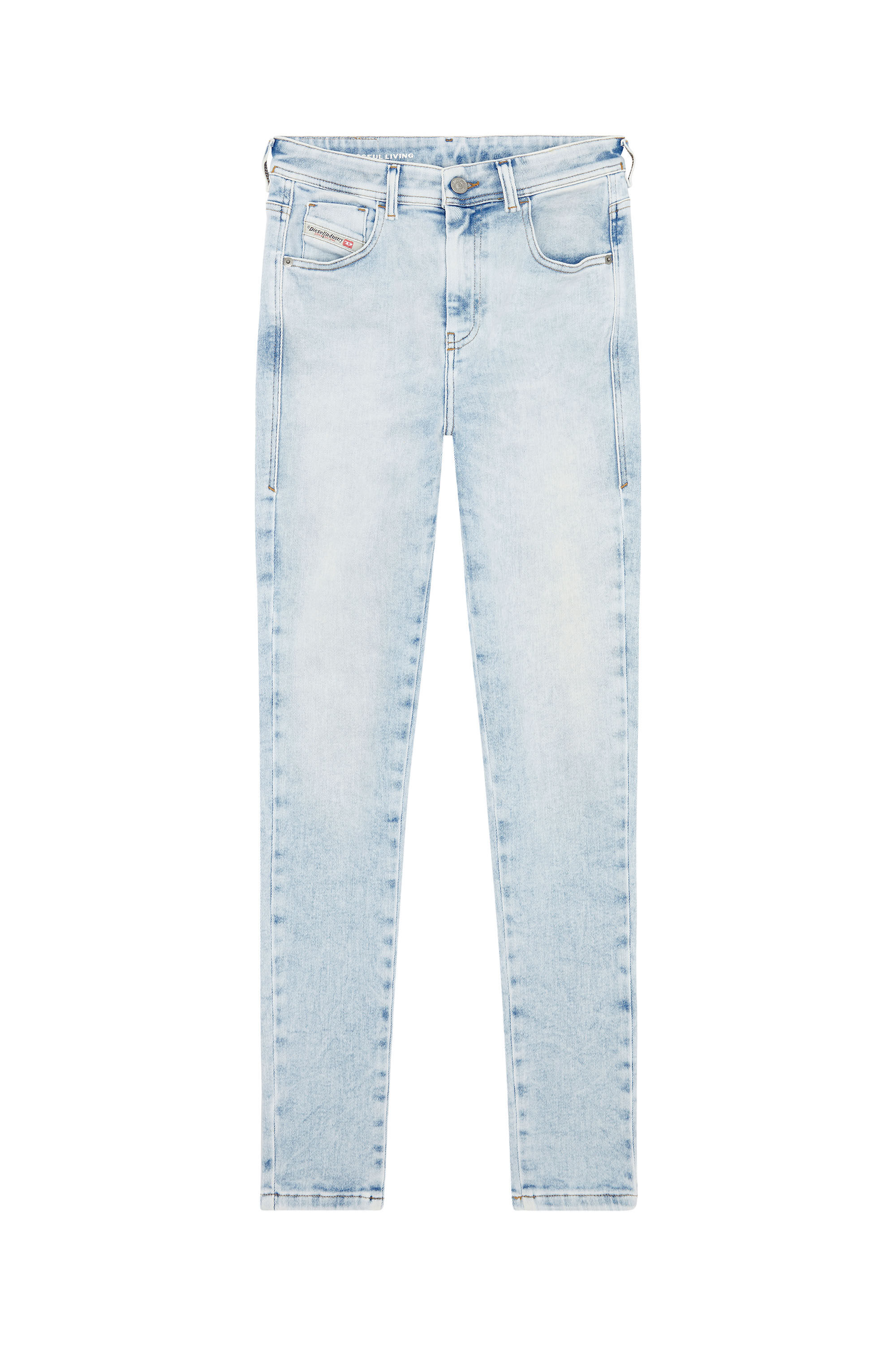 Diesel - Super skinny Jeans 1984 Slandy-High 09G17, Blu Chiaro - Image 2