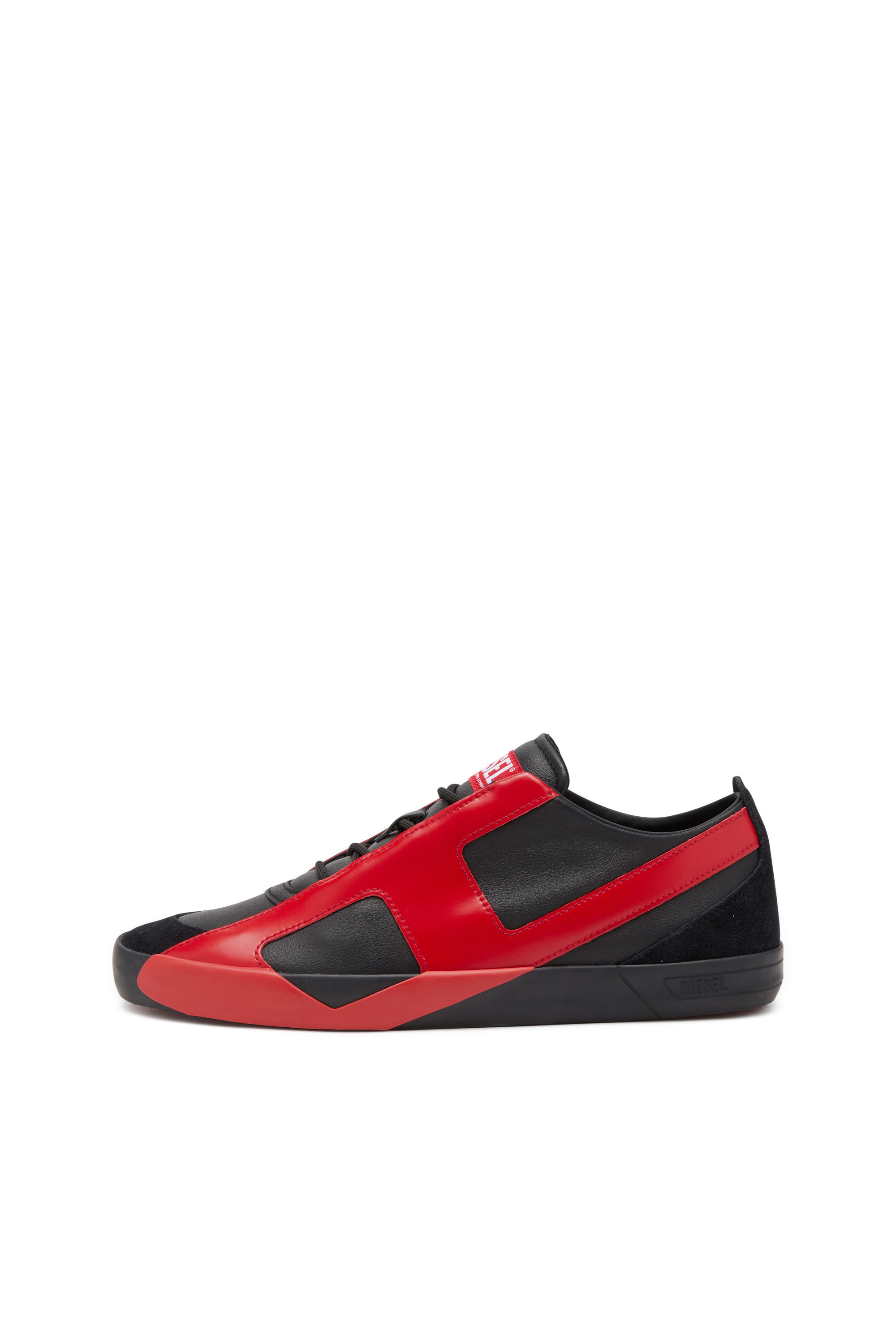 Diesel - S-SLANTE-D LOW, Sneakers in pelle e suede con logo D Uomo in Multicolor - 8