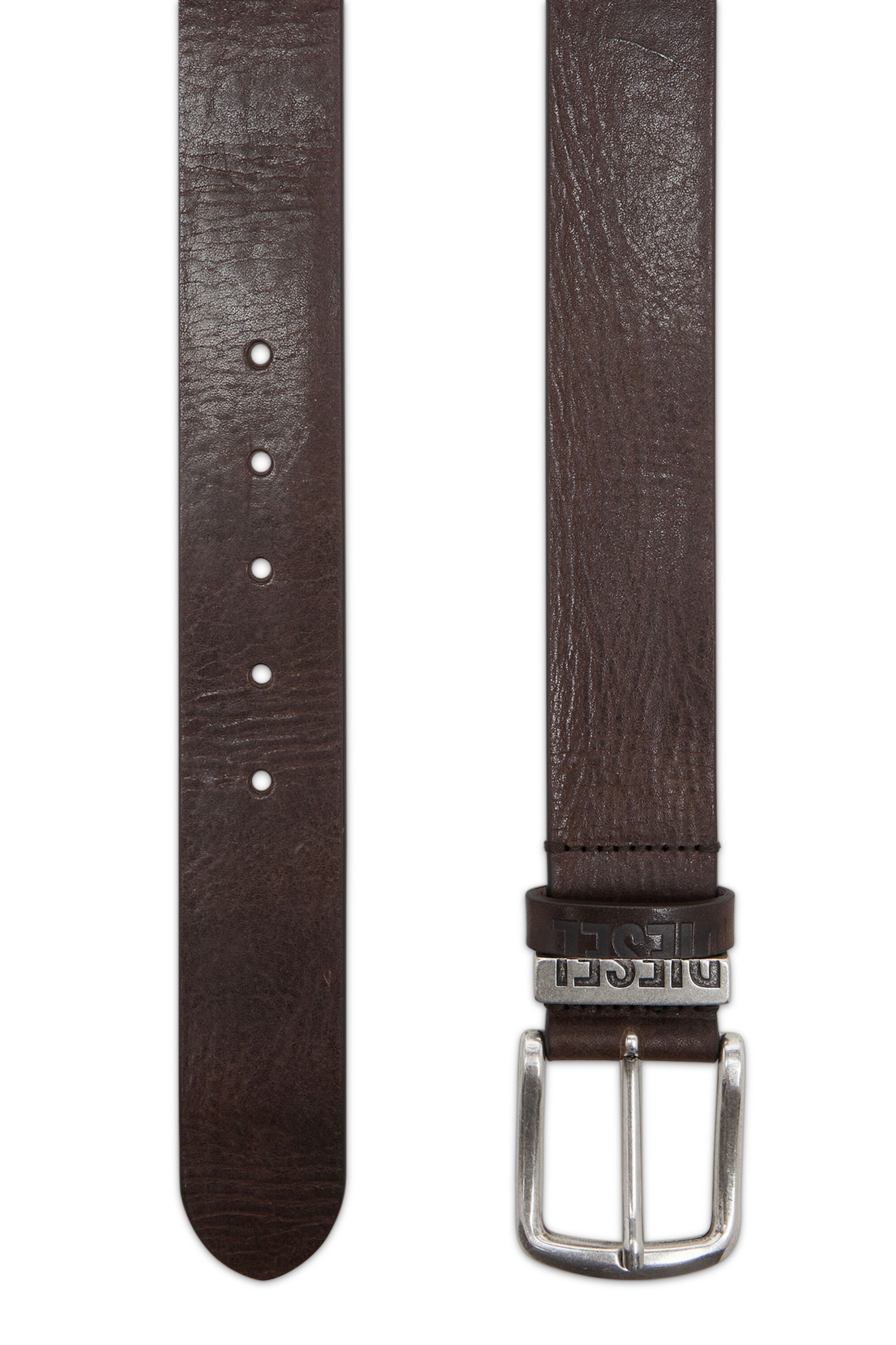 Diesel - B-VISIBLE, Ceinture 3.9 cm avec passants contrast&eacute;s Homme in Marron - 2