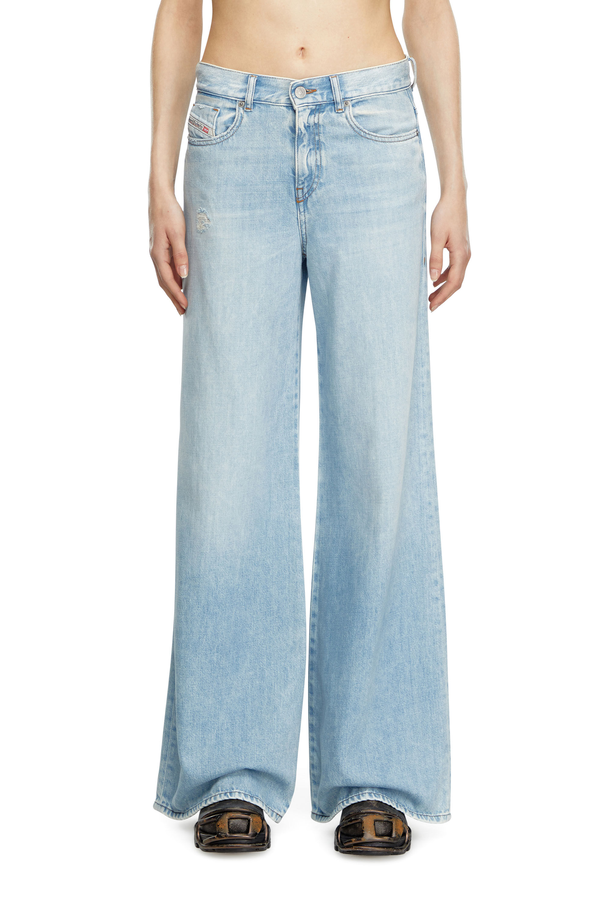 Diesel - Woman Bootcut and Flare Jeans 1978 D-Akemi 068MQ, Light Blue - Image 3