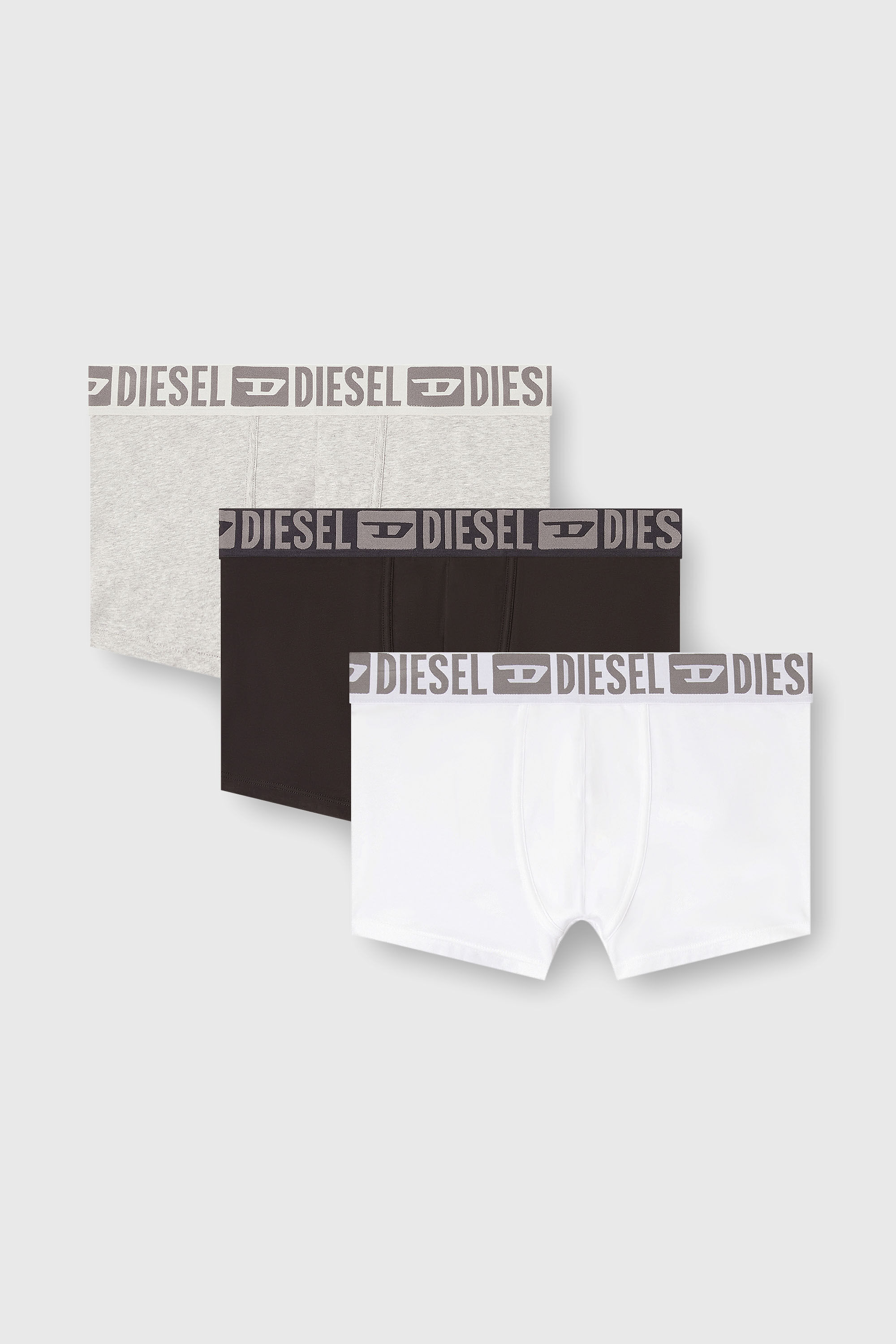 Diesel - MIKE-D-CORE-3PACK, Lot de trois boxers en coton stretch avec ceinture ton sur ton Homme in Polychrome - 2