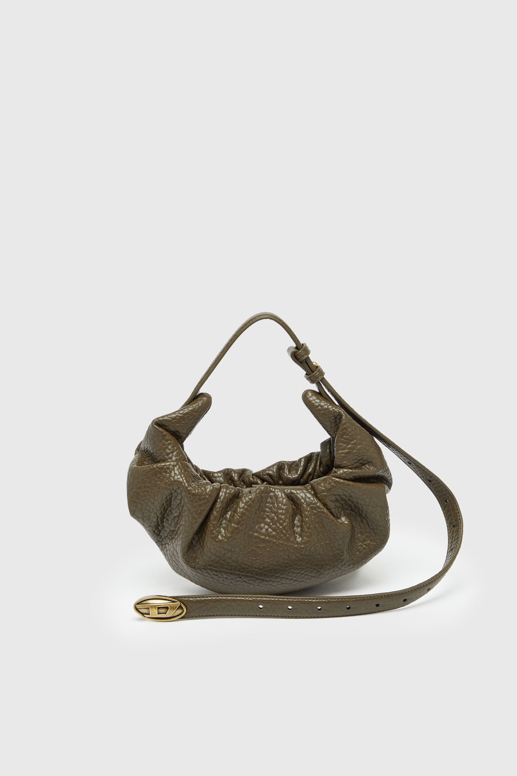 Diesel - GRAB-D HOBO S, Grab-D- Borsa hobo piccola effetto bubble arricciato Donna in Marrone - 1