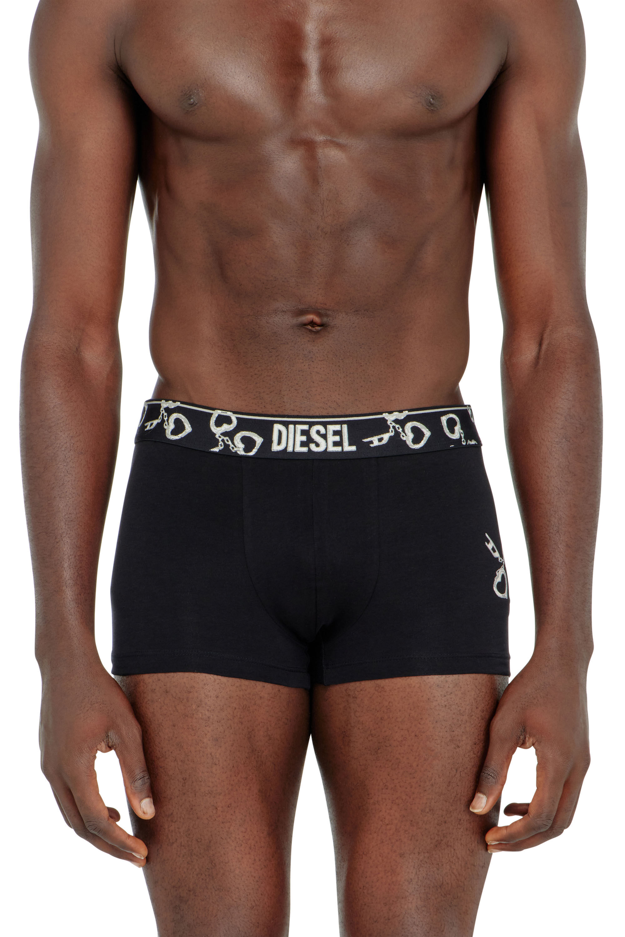 Diesel - DAMIEN-GFT-3PACK, Set da tre boxer lungo con motivo manette Uomo in Nero - 3