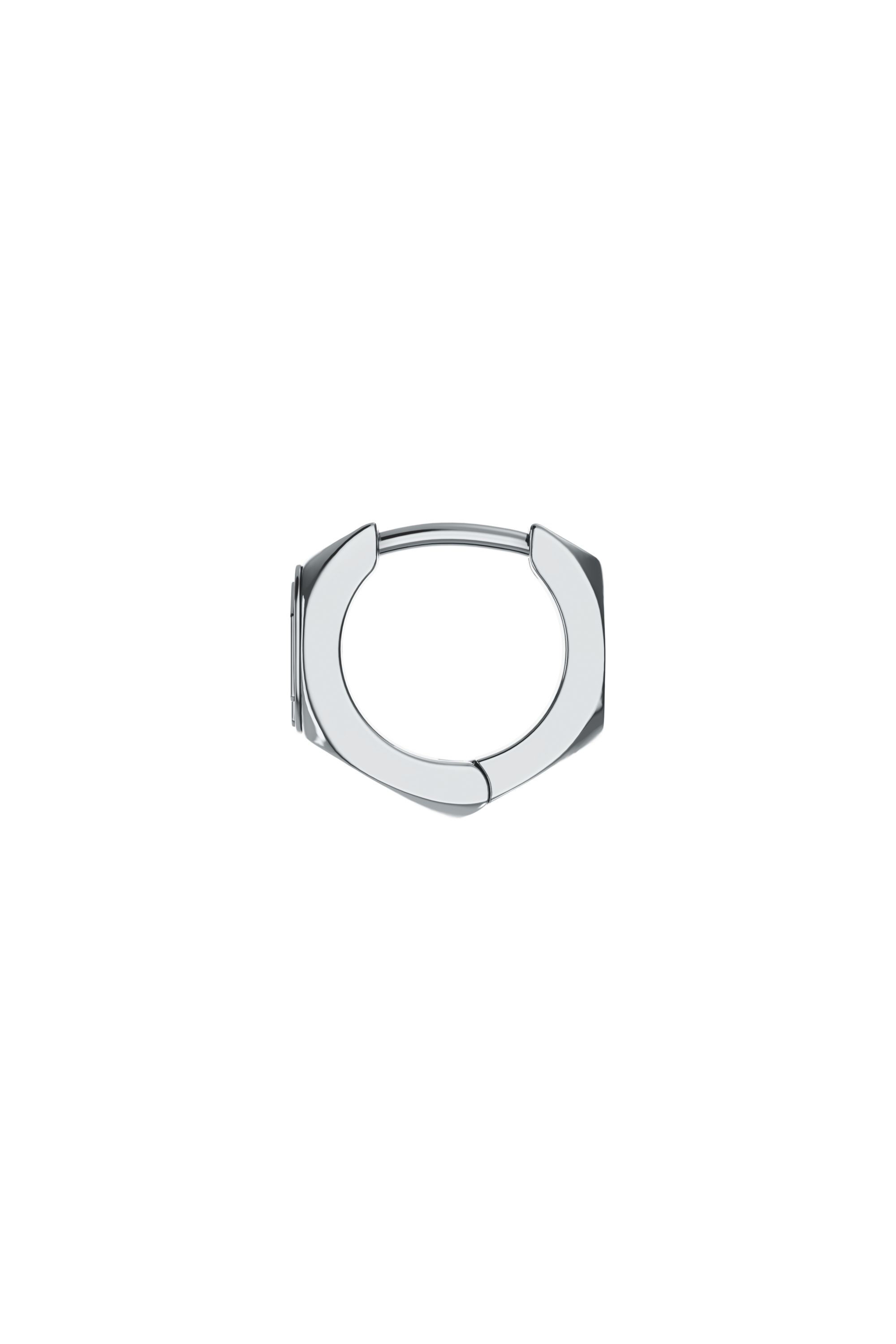 Diesel - DX1692040 JEWELLERY, Unisex Einzelner Creolen-Ohrring aus Edelstahl in Silber - 1