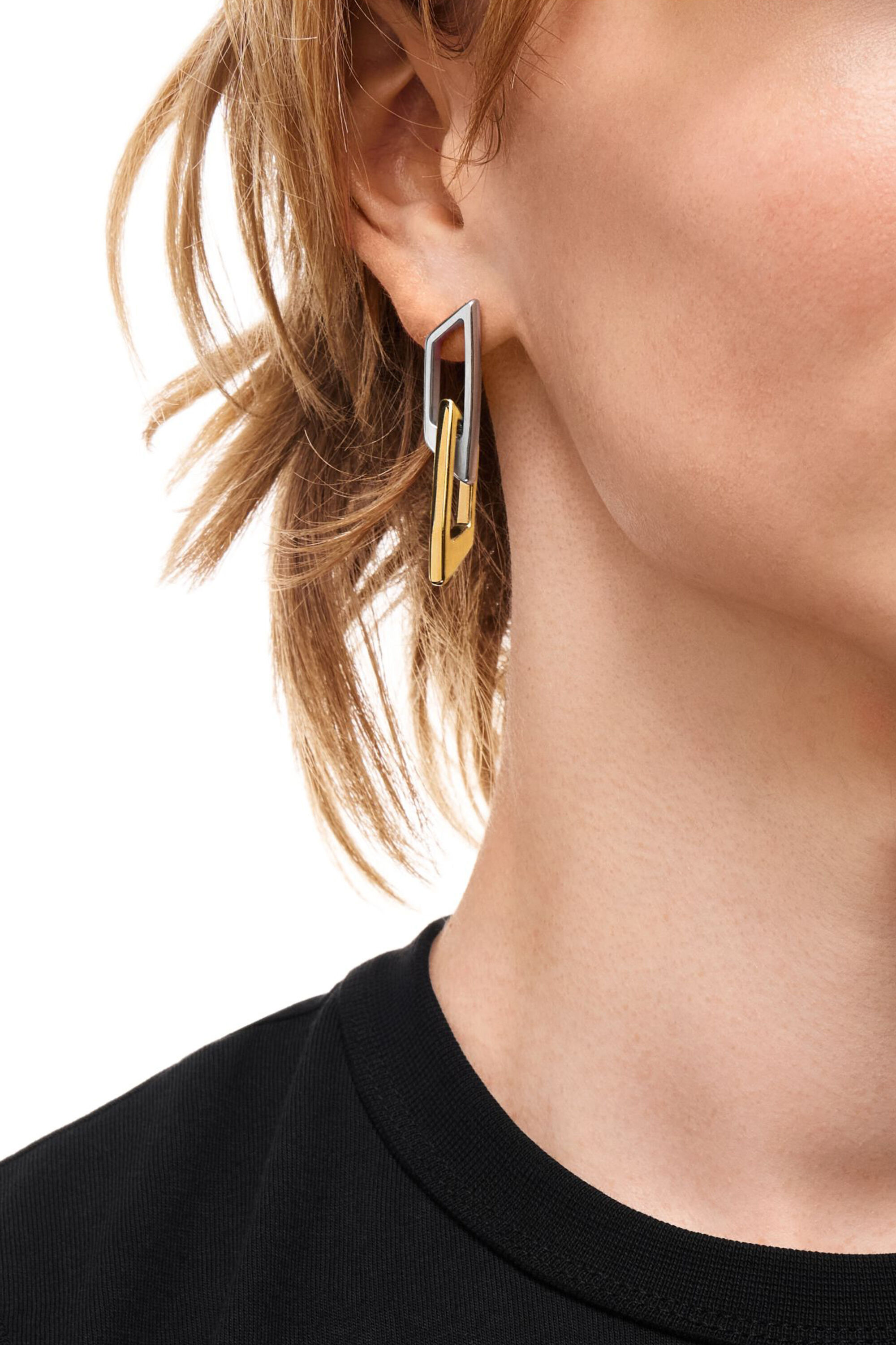 Diesel - DX1685931  JEWELLERY, Boucle d&rsquo;oreille pendante en acier inoxydable Mixte in Gris argent&eacute; - 4