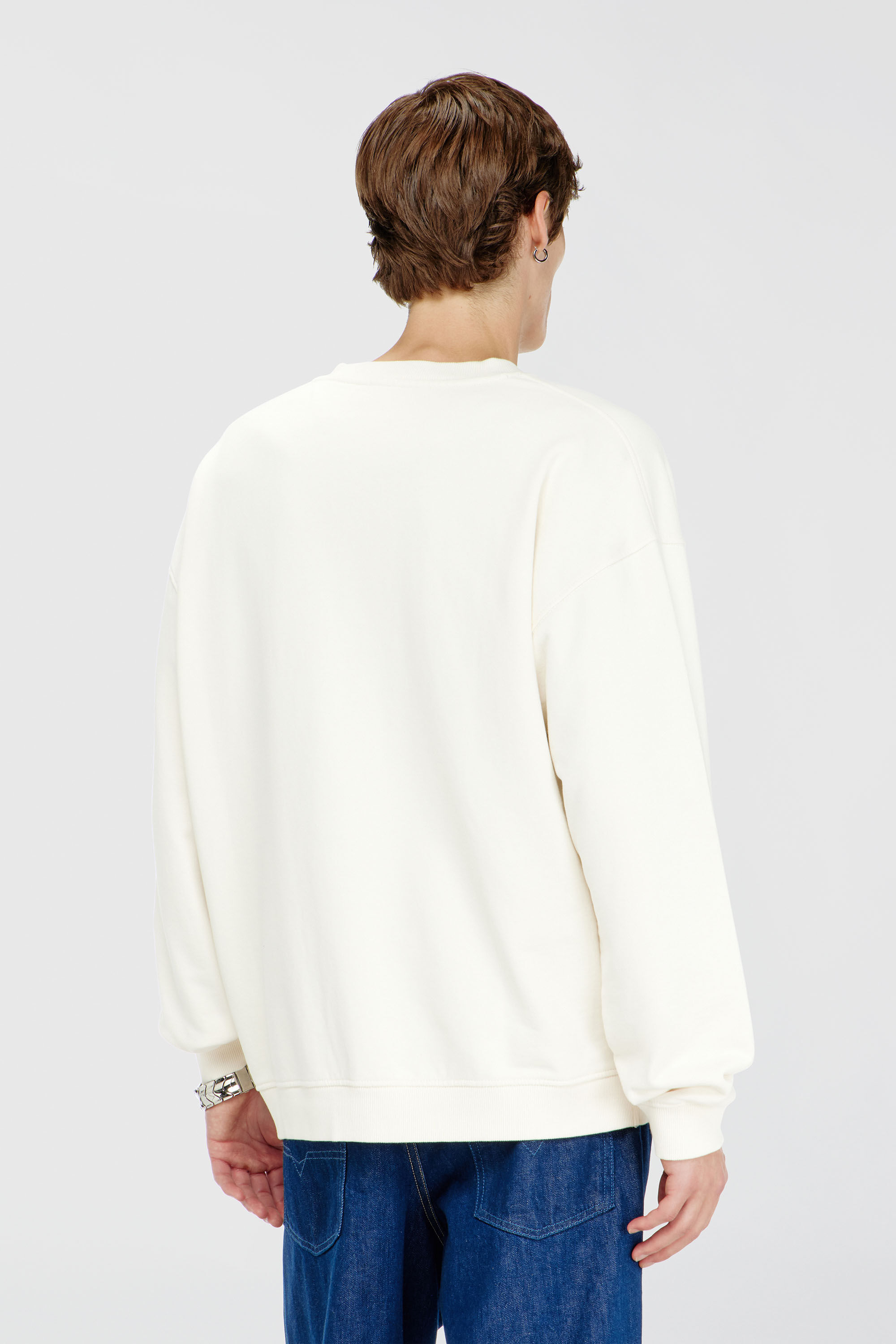 Diesel - S-BOXT-N5, Sweat-shirt en coton avec D ovale floqu&eacute; Homme in Polychrome - 4