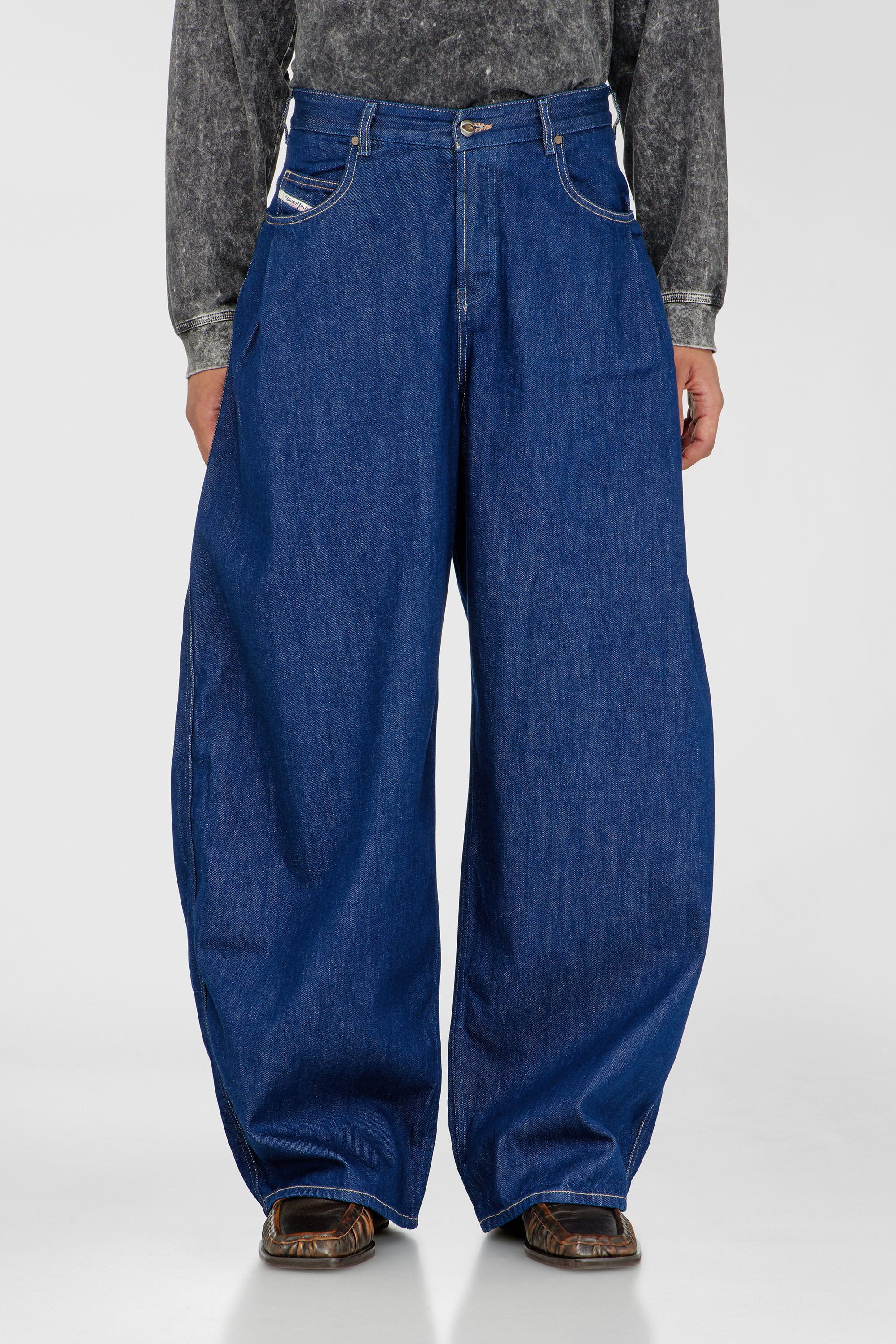 Diesel - Relaxed Jeans 1987 D-Khelz 09Q09 Femme, Bleu Fonc&eacute; - Image 6