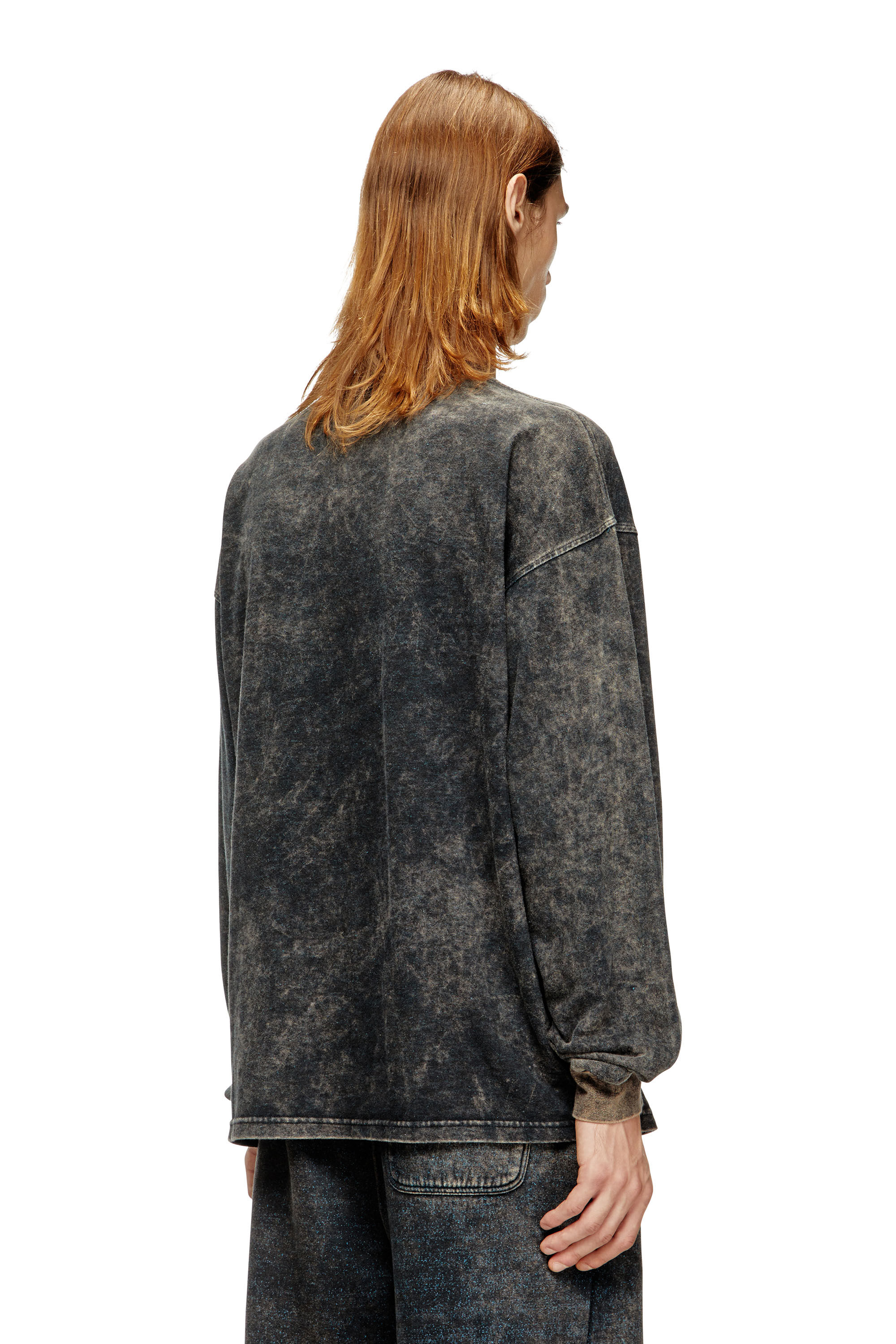 Diesel - T-BOXT-LS-T3, Herren Langarmshirt aus Baumwolle in Schwarz - 4