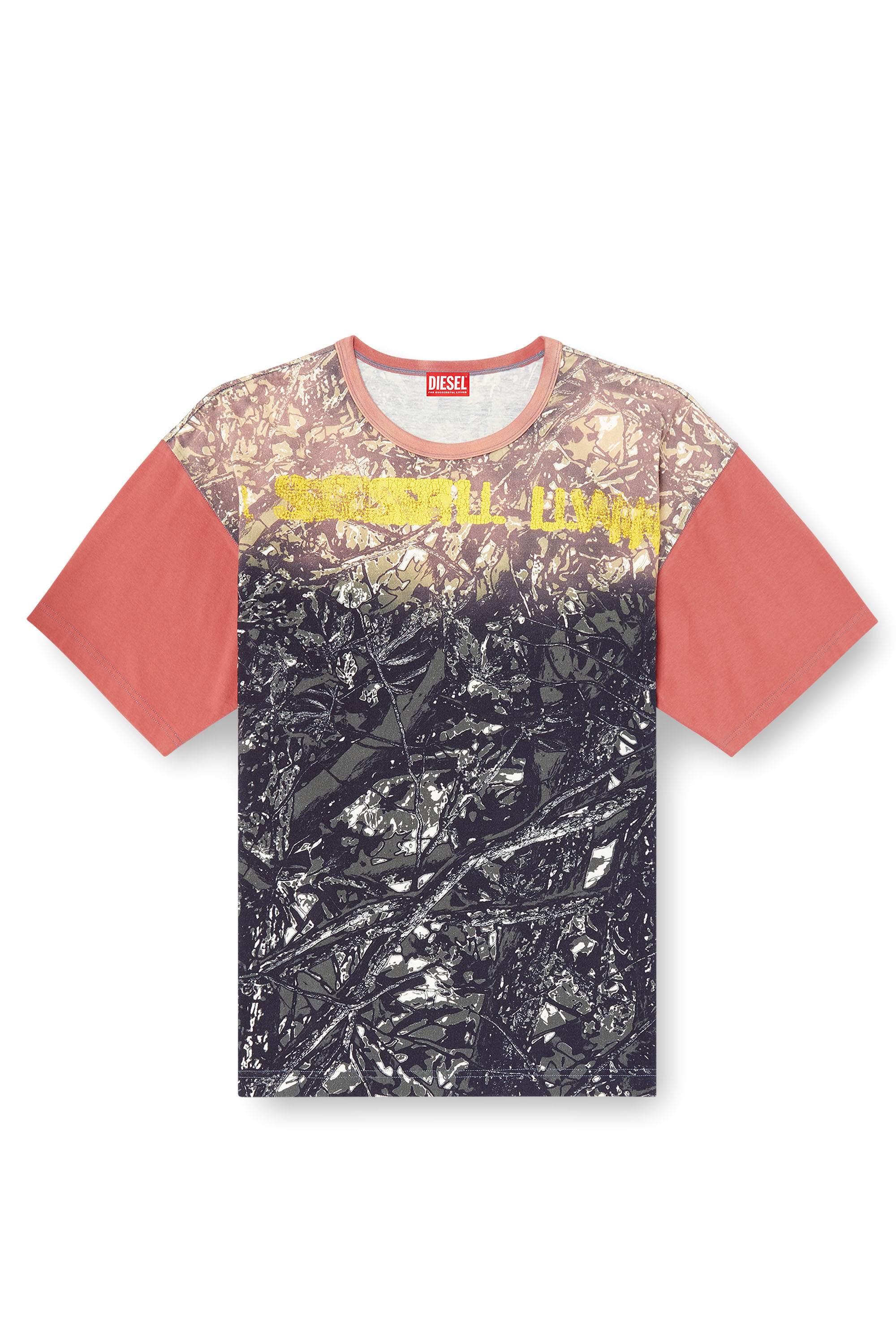 Diesel - T-BOXT-CAMOU, Herren T-Shirt mit Glitch-Camouflage-Print in Schwarz/Grün - 2