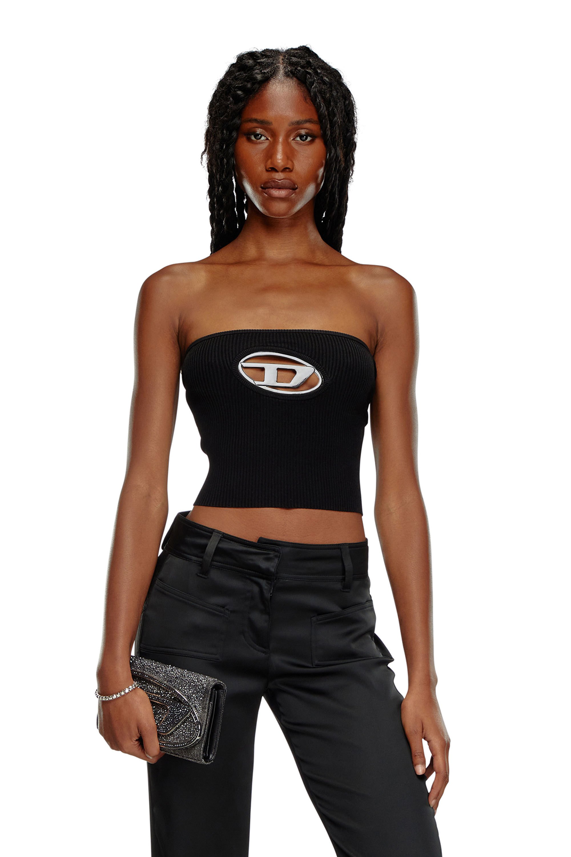 Diesel - M-CLARKSVILLE-A, Top bandeau avec plaque oval D Femme in Polychrome - 3