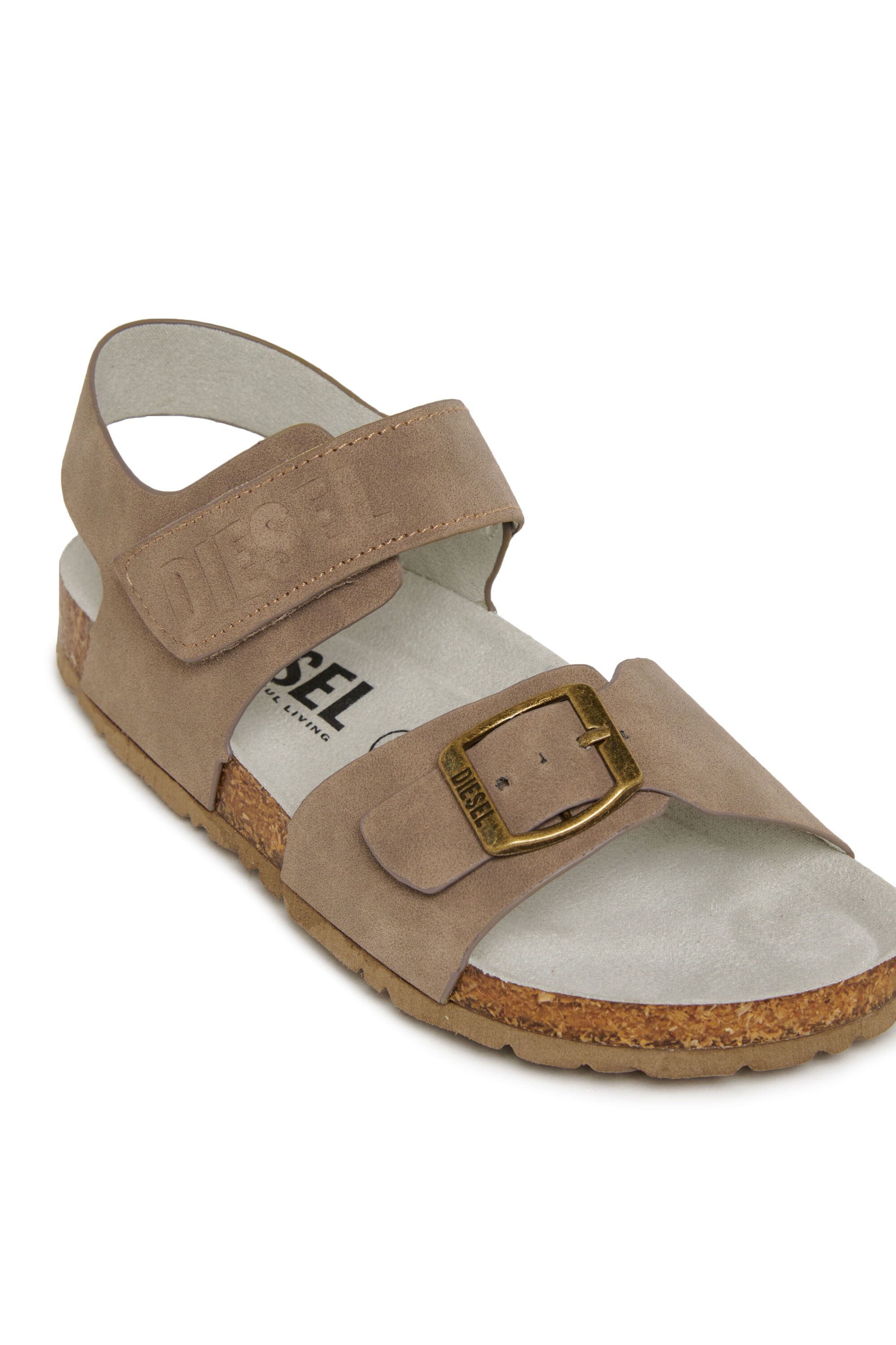 Diesel - D-SAMBRIK, Unisex D-Sambrik-Fussbett-Sandalen mit Schnalle in Hellbraun - 4