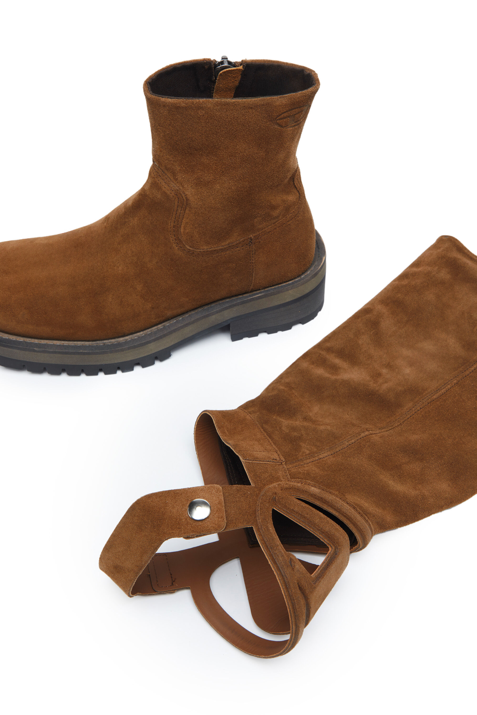 Diesel - D-TEXAN 2IN1 CH, D-Texan-Stivale biker texano alto e basso Donna in Marrone - 4